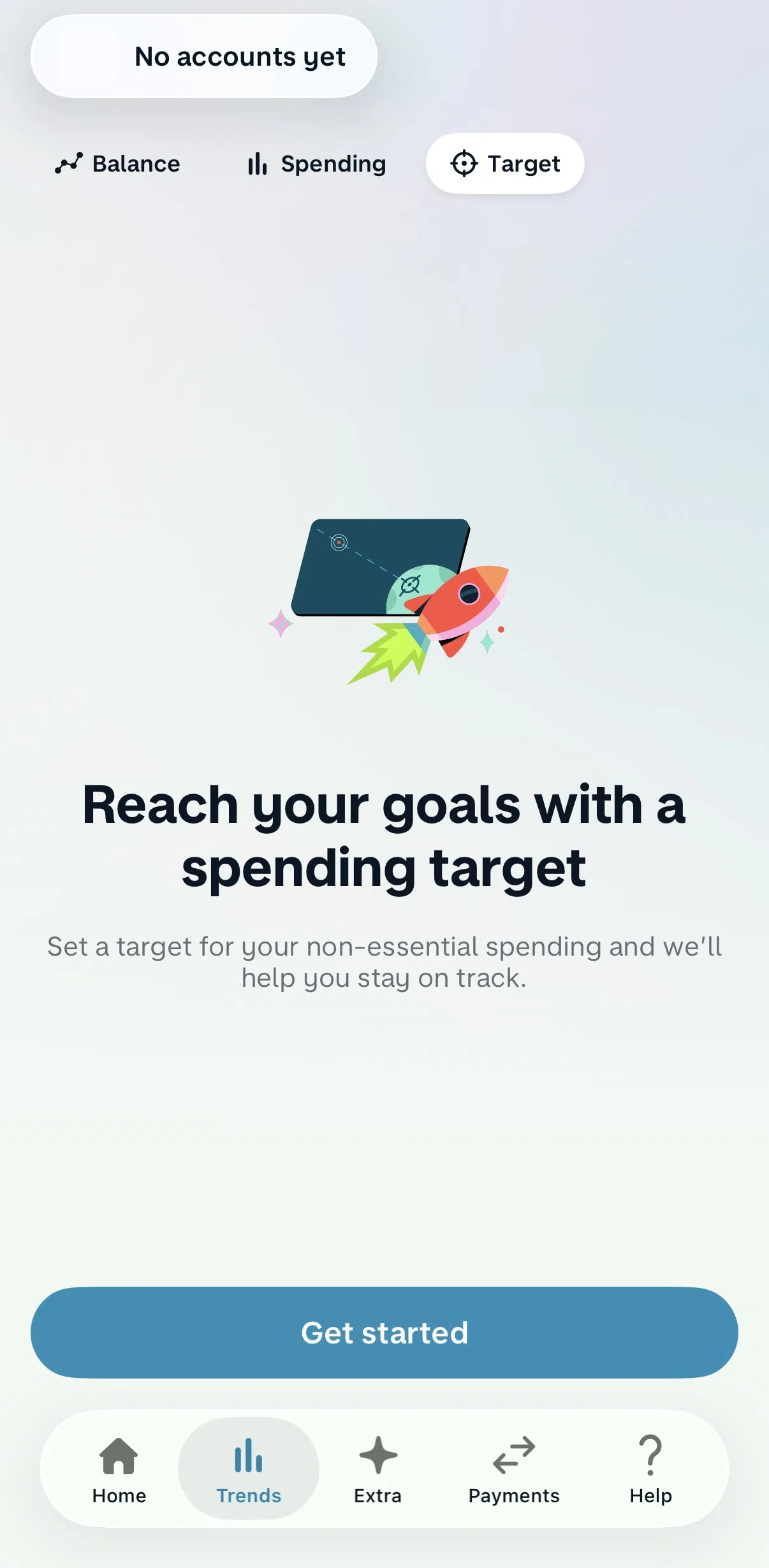 Monzo Screen screen in the Target flow
