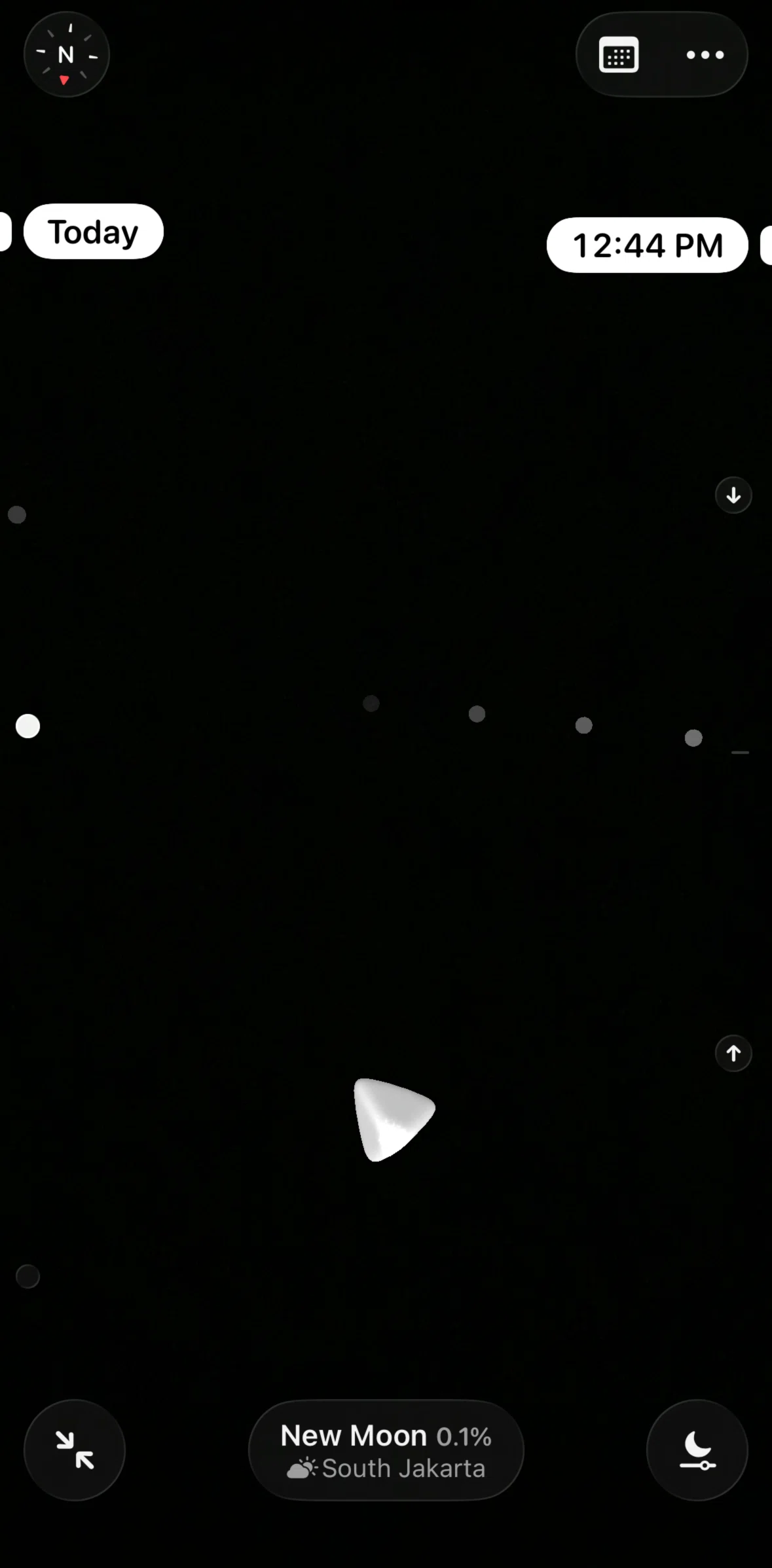 Moonlitt Screen screen in the Changing manual calibration flow