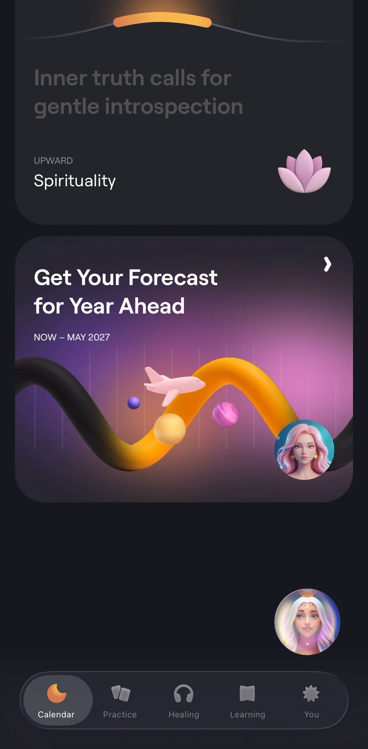 Moonly Screen screen in the Get forecast flow