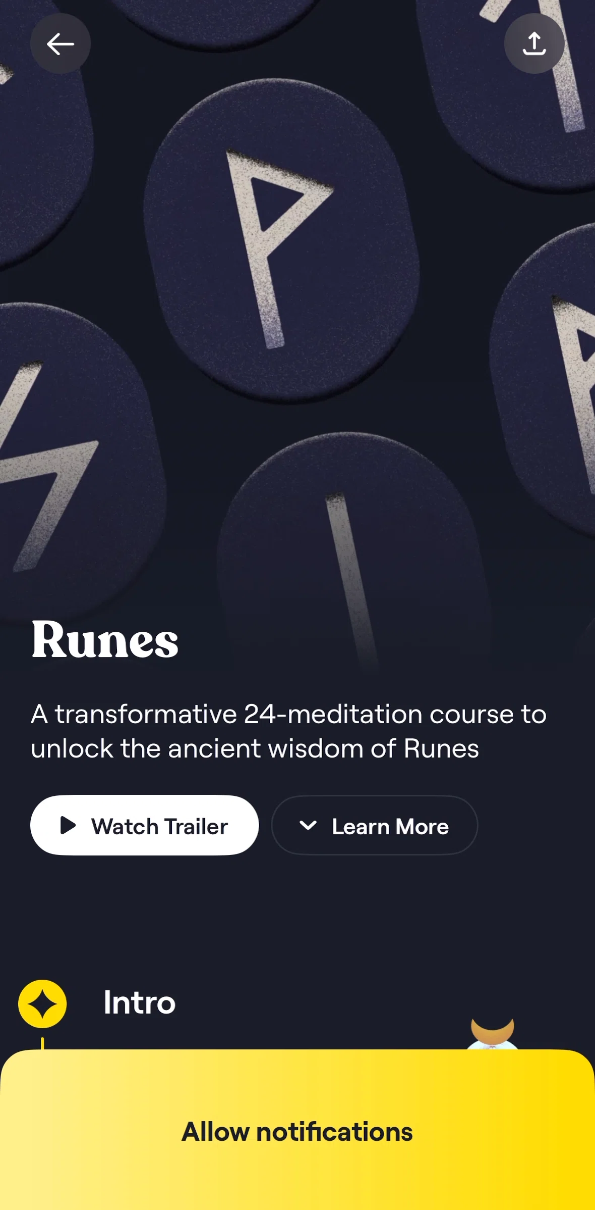 Moonly Screen screen in the Watching a trailer flow