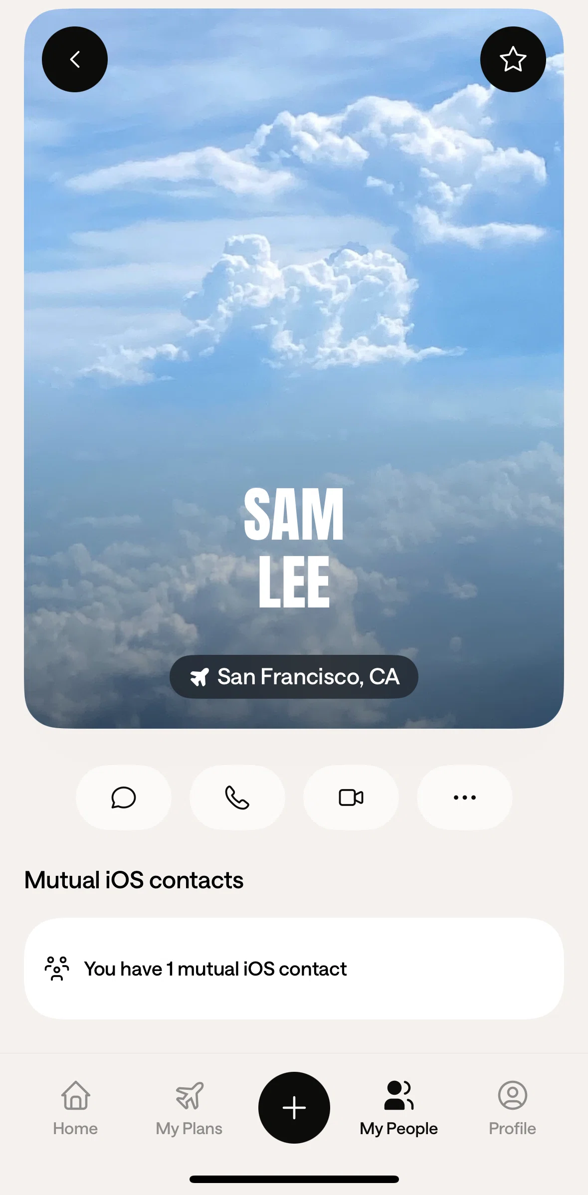 Mozi Screen screen in the Call a person flow