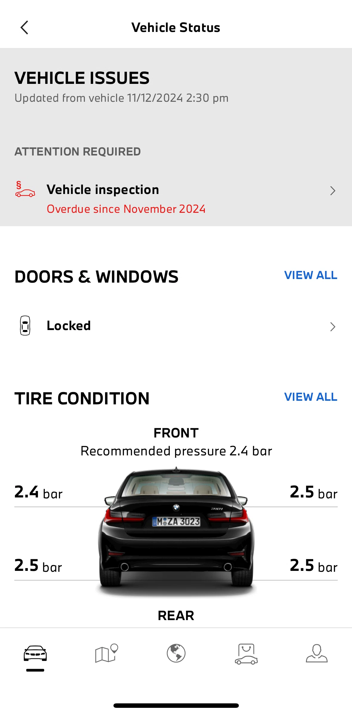 My BMW Screen screen in the Doors and windows flow