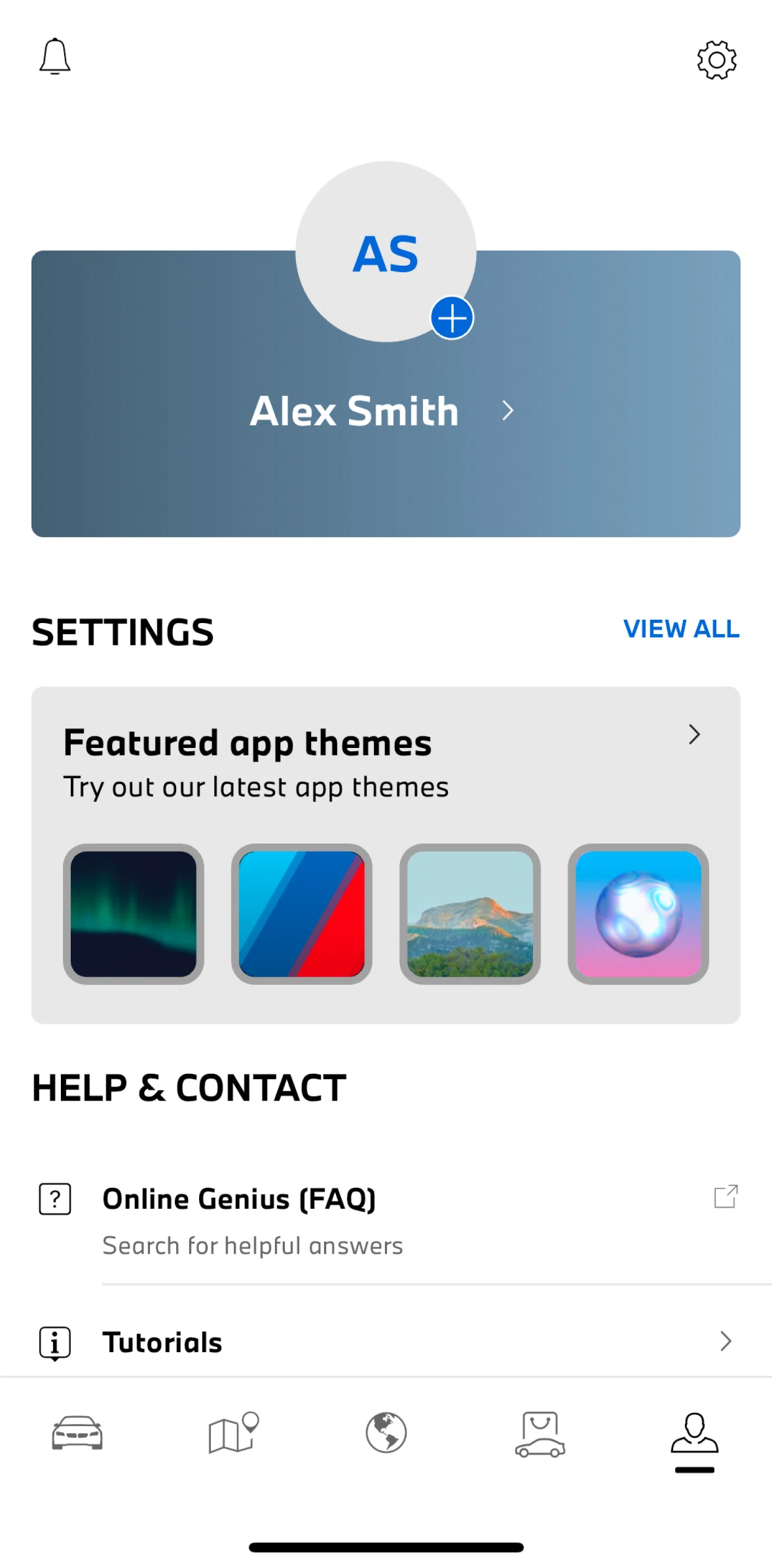My BMW Screen screen in the Updating profile picture flow