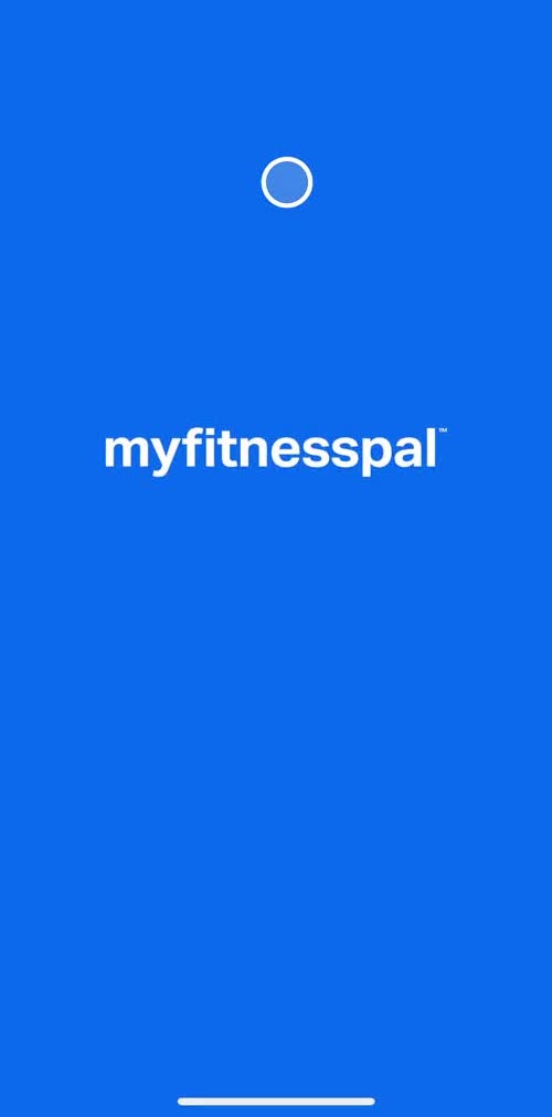 My Fitness Pal Splash screen screen in the Onboarding flow