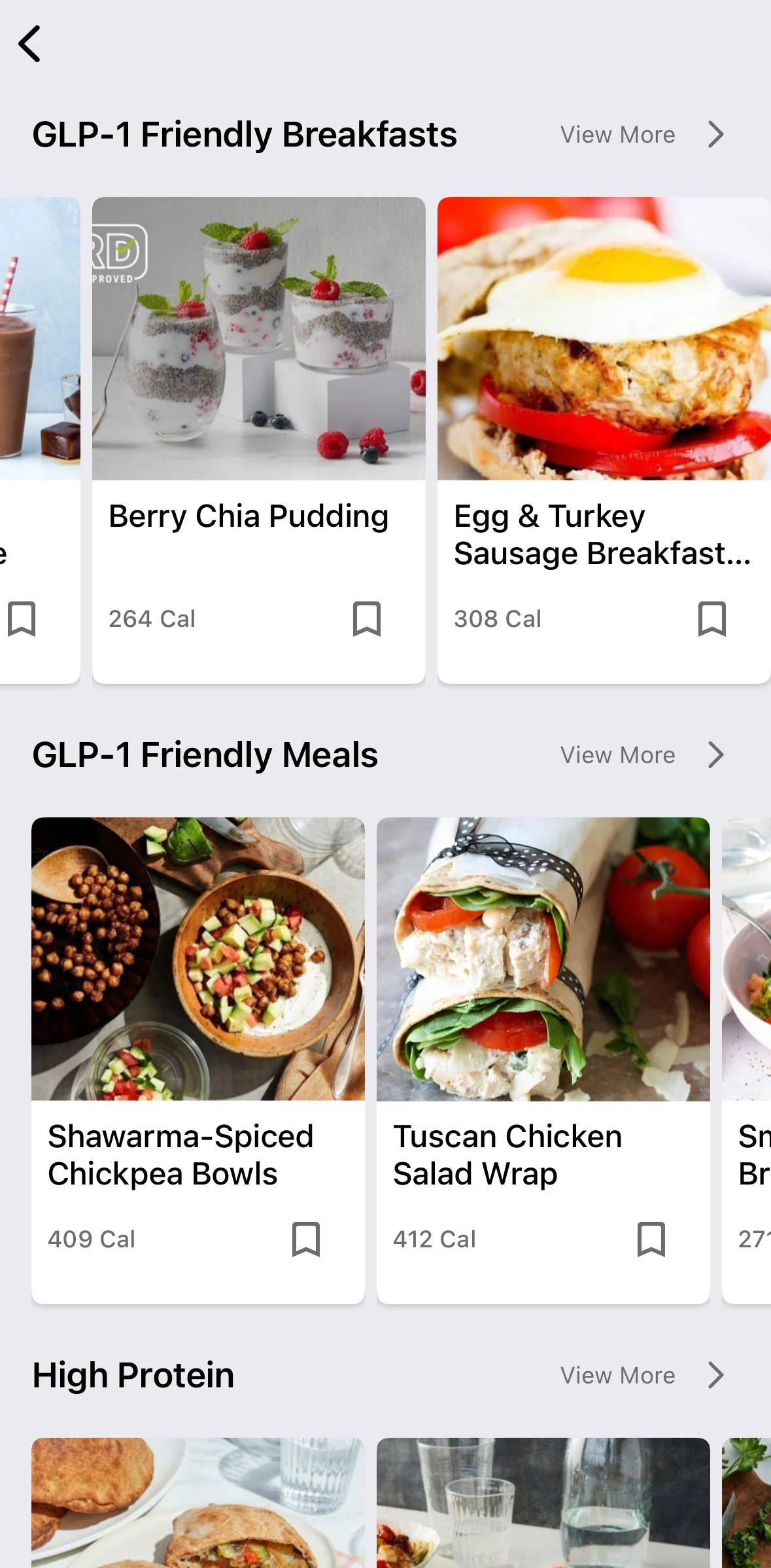 My Fitness Pal Screen 1 screen in the Recipe detail flow