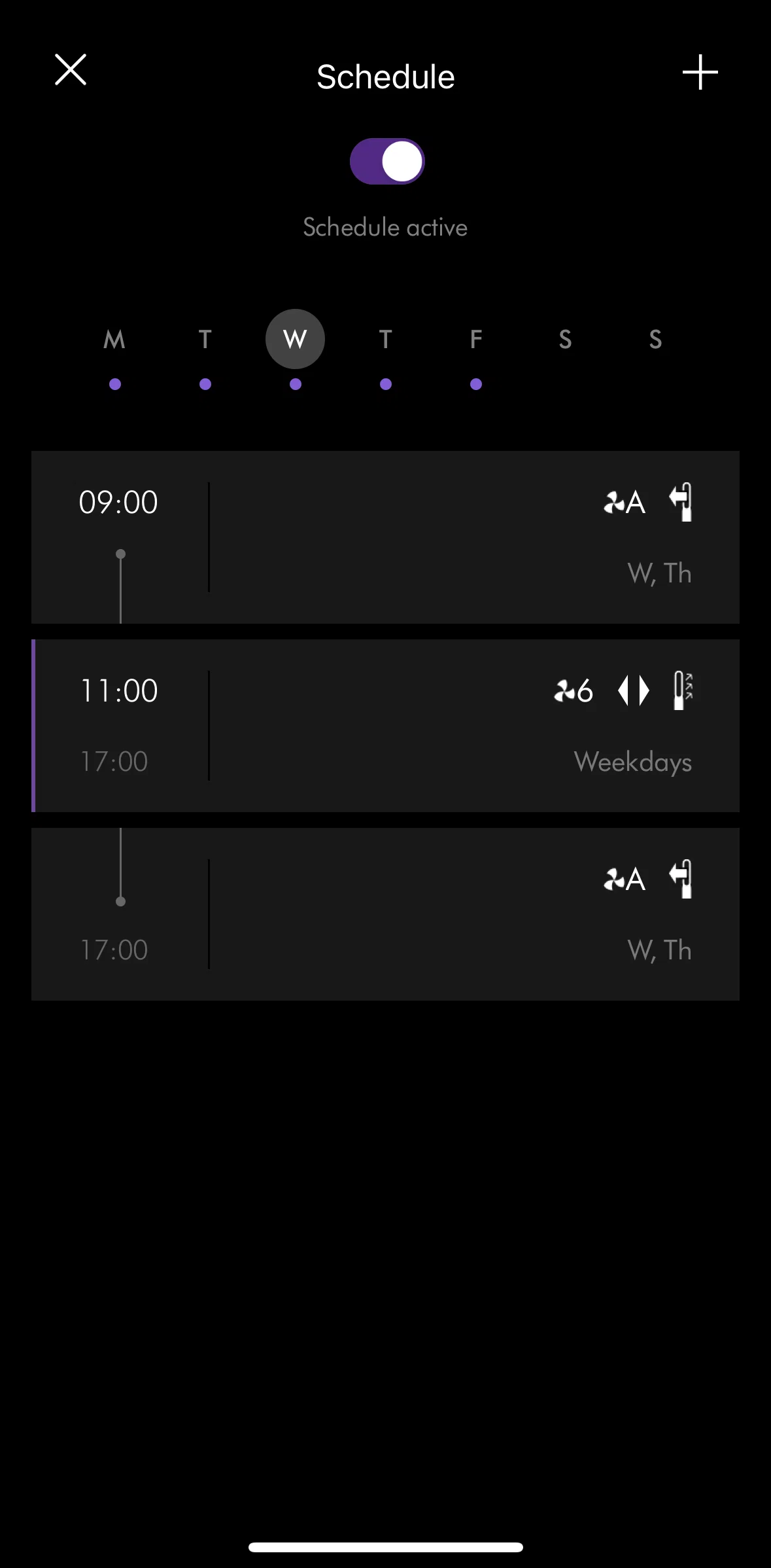 MyDyson Screen screen in the Deleting an event flow