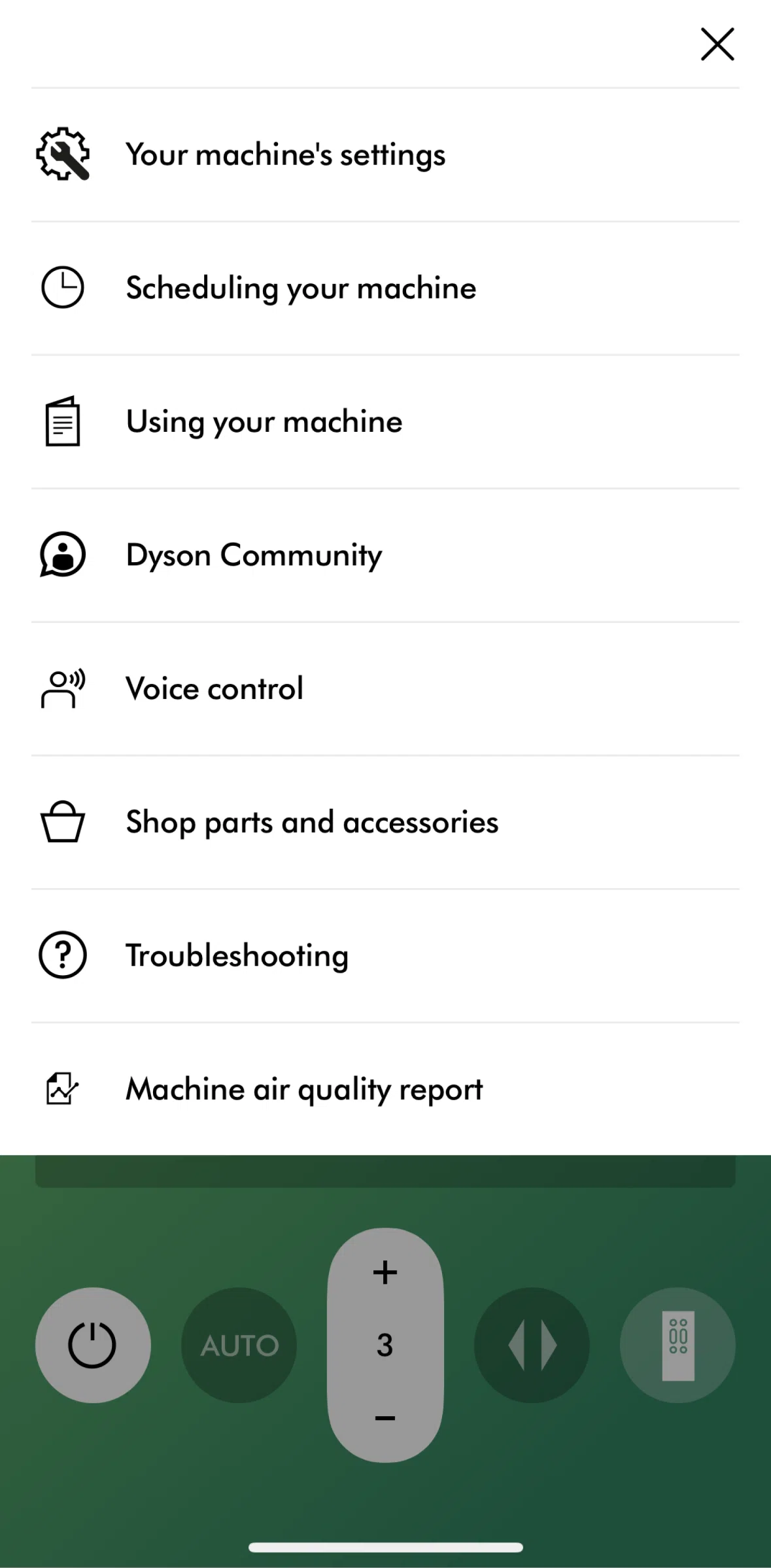 MyDyson Screen screen in the Schedule flow