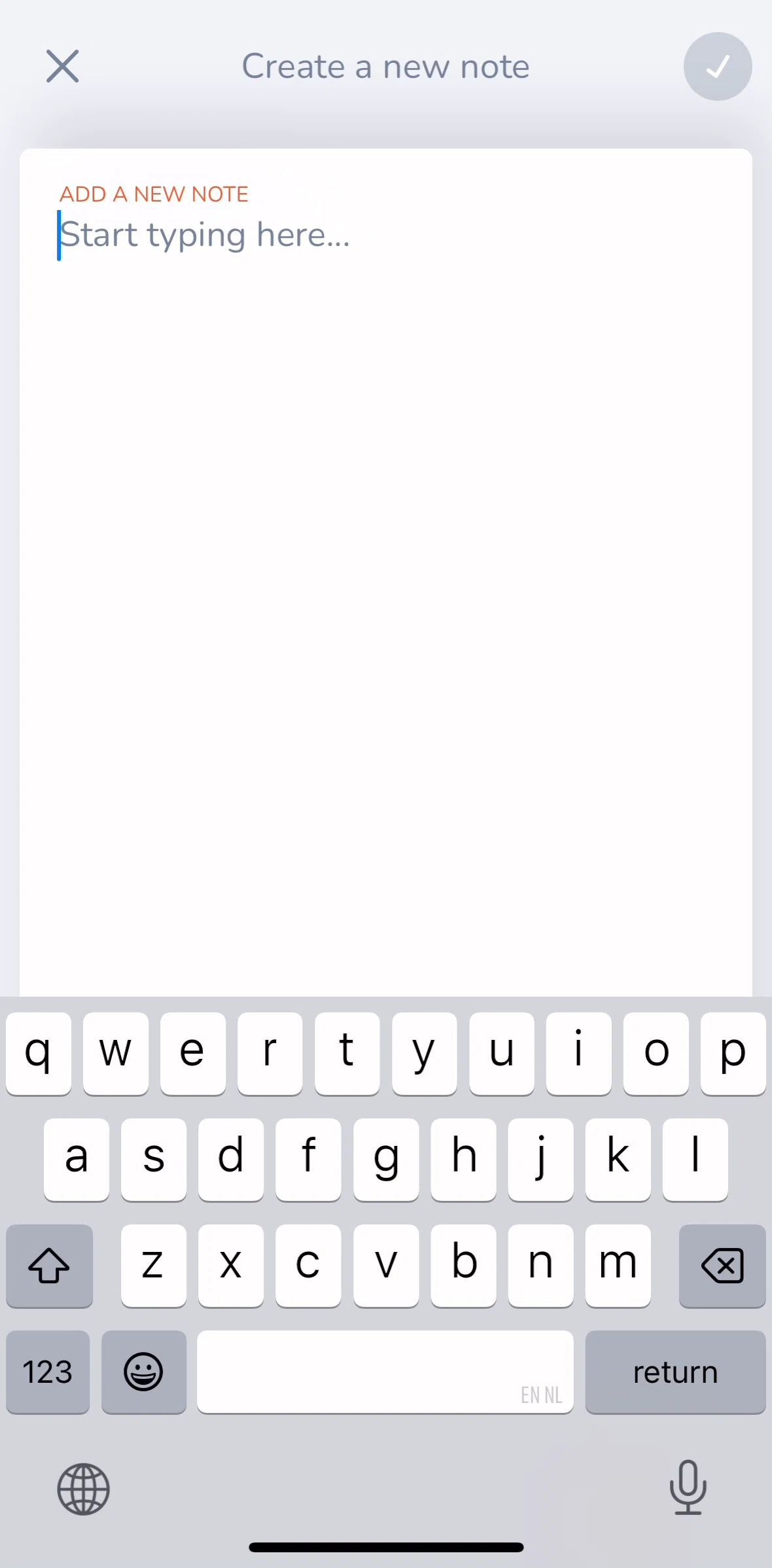 mymind Screen screen in the Creating a color palette flow