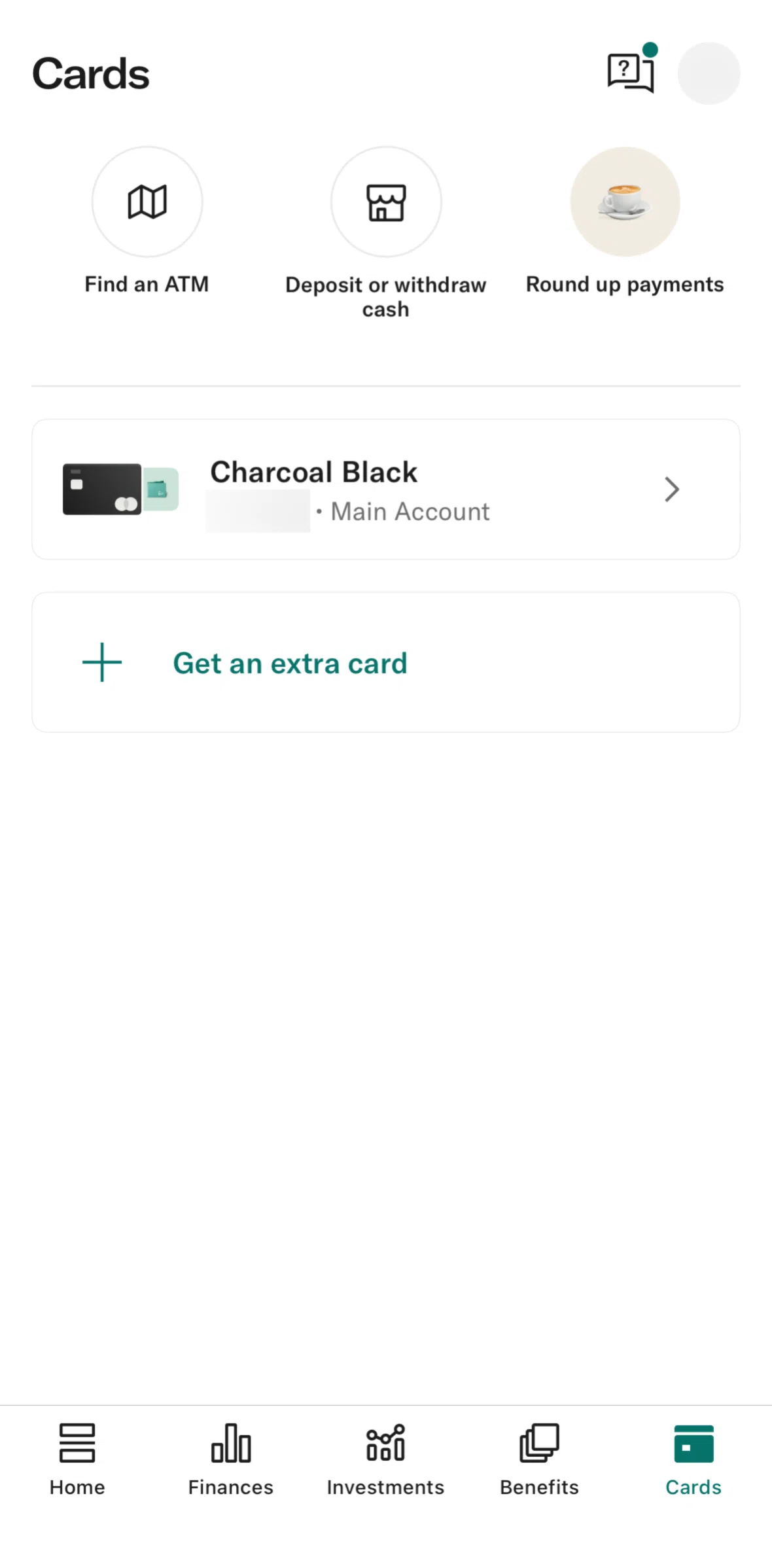 N26 Screen screen in the Creating a virtual card flow