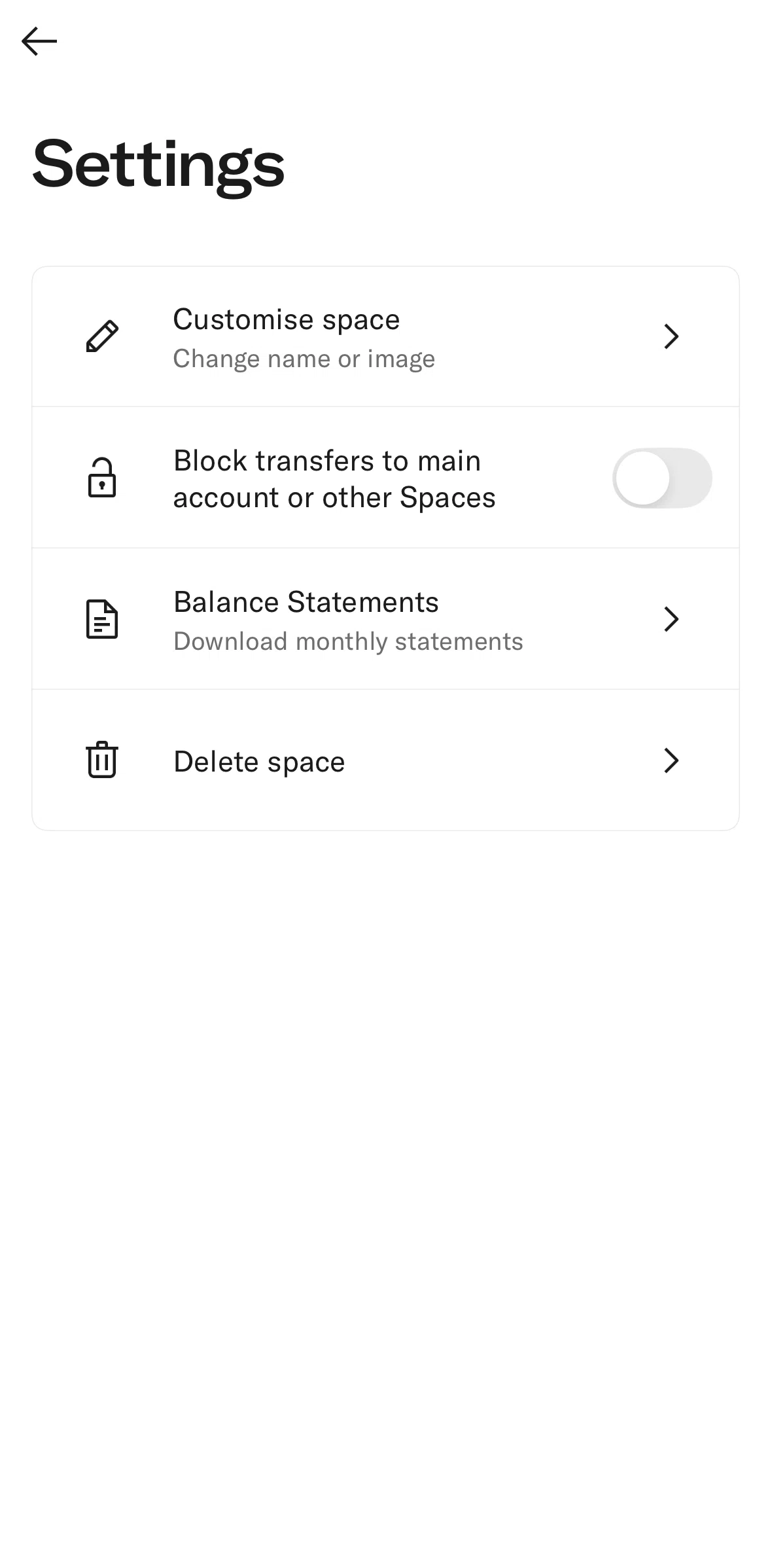 N26 Screen screen in the Customizing a space flow