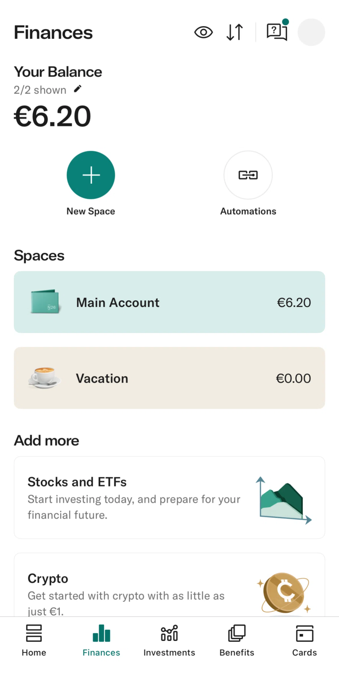 N26 Screen screen in the Income sorter flow