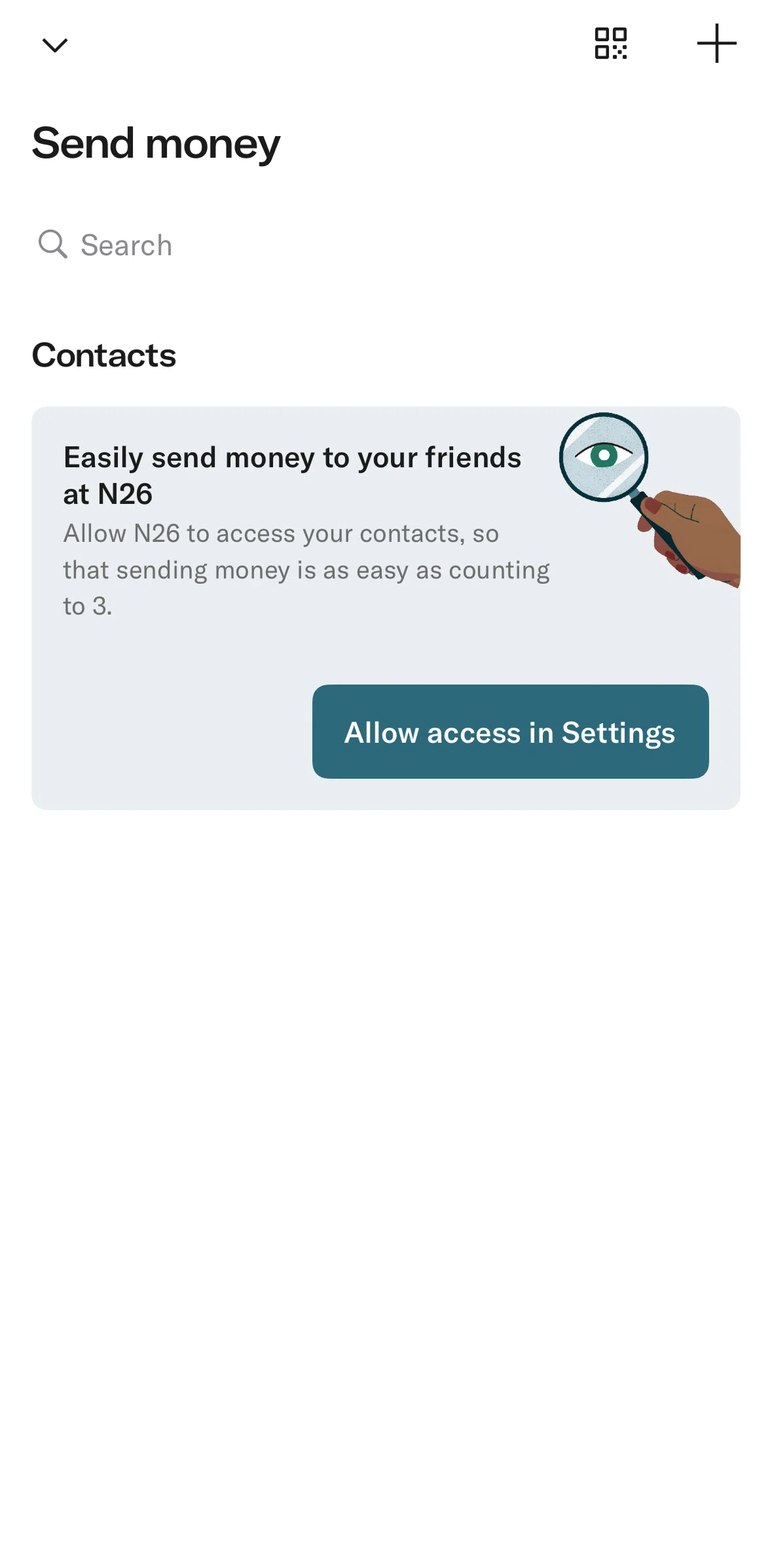 N26 Screen screen in the Make an international transfer flow