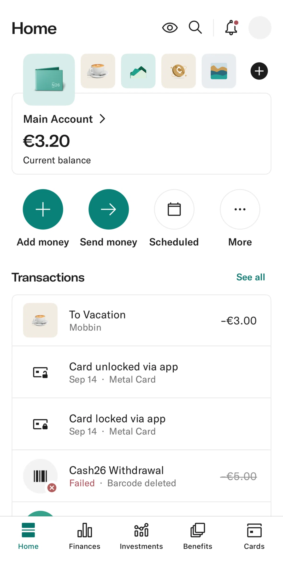 N26 Screen screen in the Notifications flow