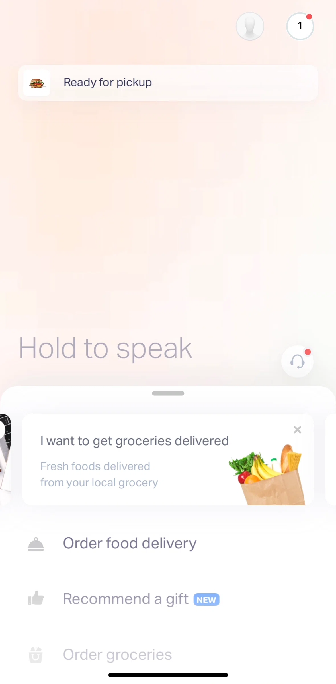 Natural AI Screen screen in the Chatting with customer support flow