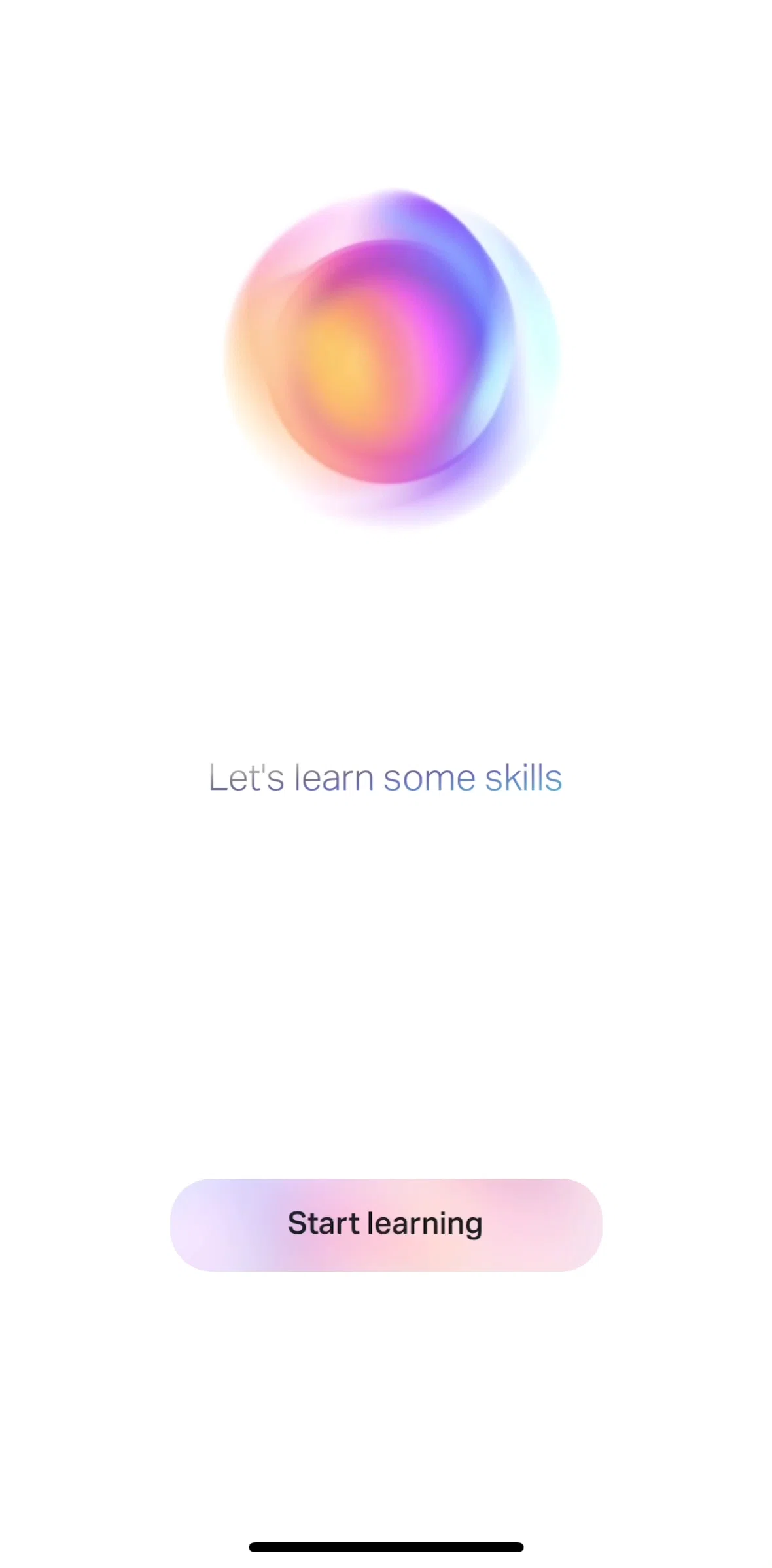 Natural AI Screen screen in the Completing app setup flow