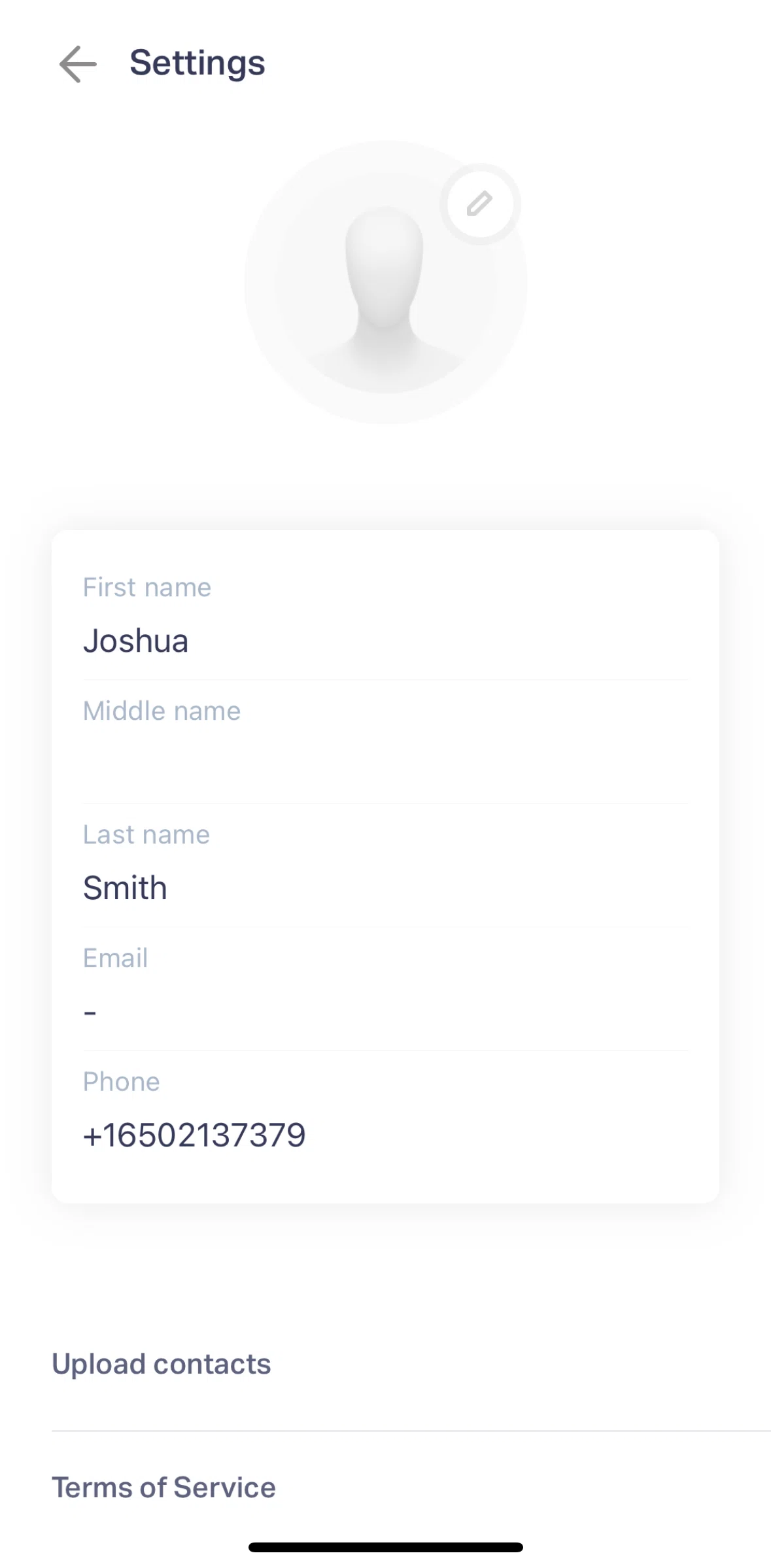 Natural AI Screen screen in the Editing profile flow
