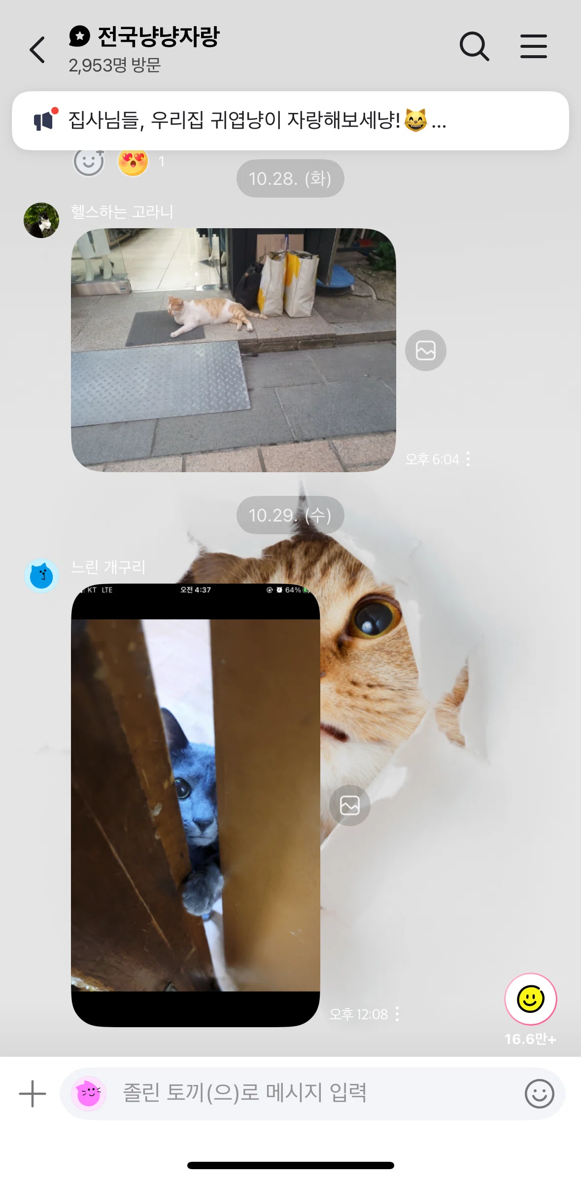 NAVER Screen screen in the Sending a message flow