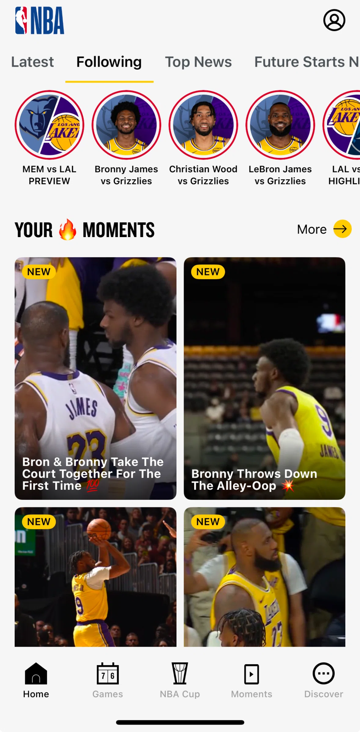 NBA Screen screen in the Story detail flow
