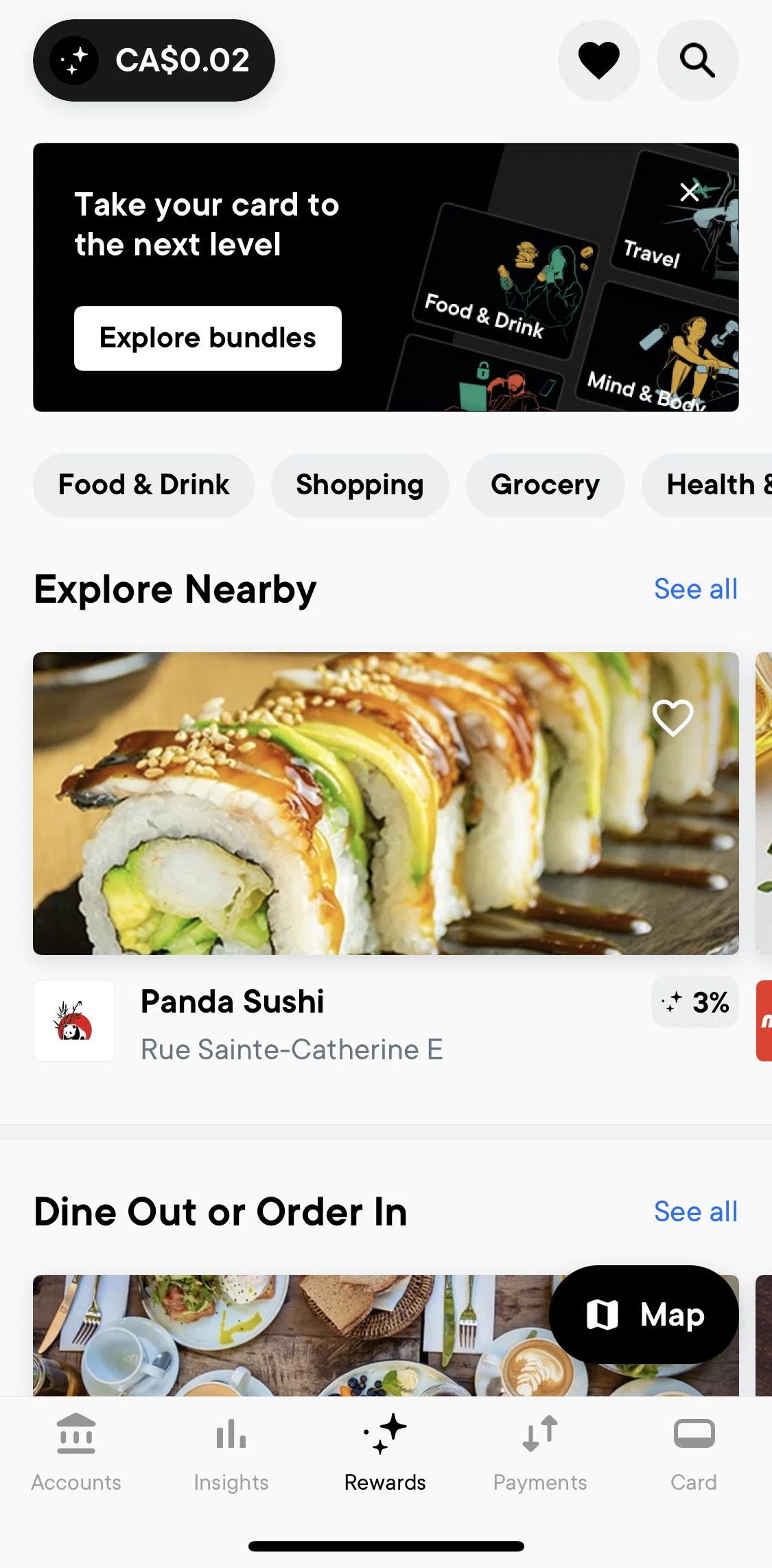 Neo Financial Screen screen in the Rewards flow