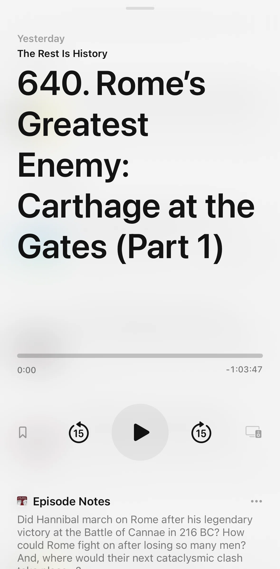Neuecast Screen screen in the Saving an episode flow