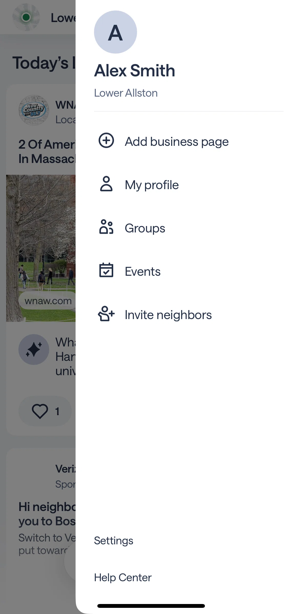 Nextdoor Screen screen in the Inviting a neighbor flow