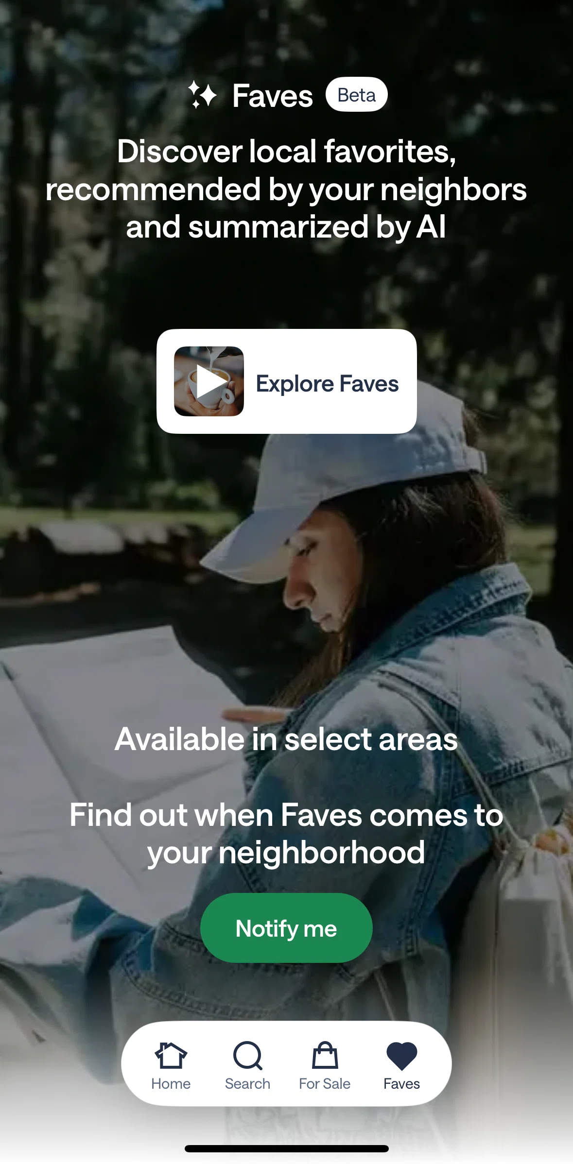 Nextdoor Screen screen in the Requesting notifications flow