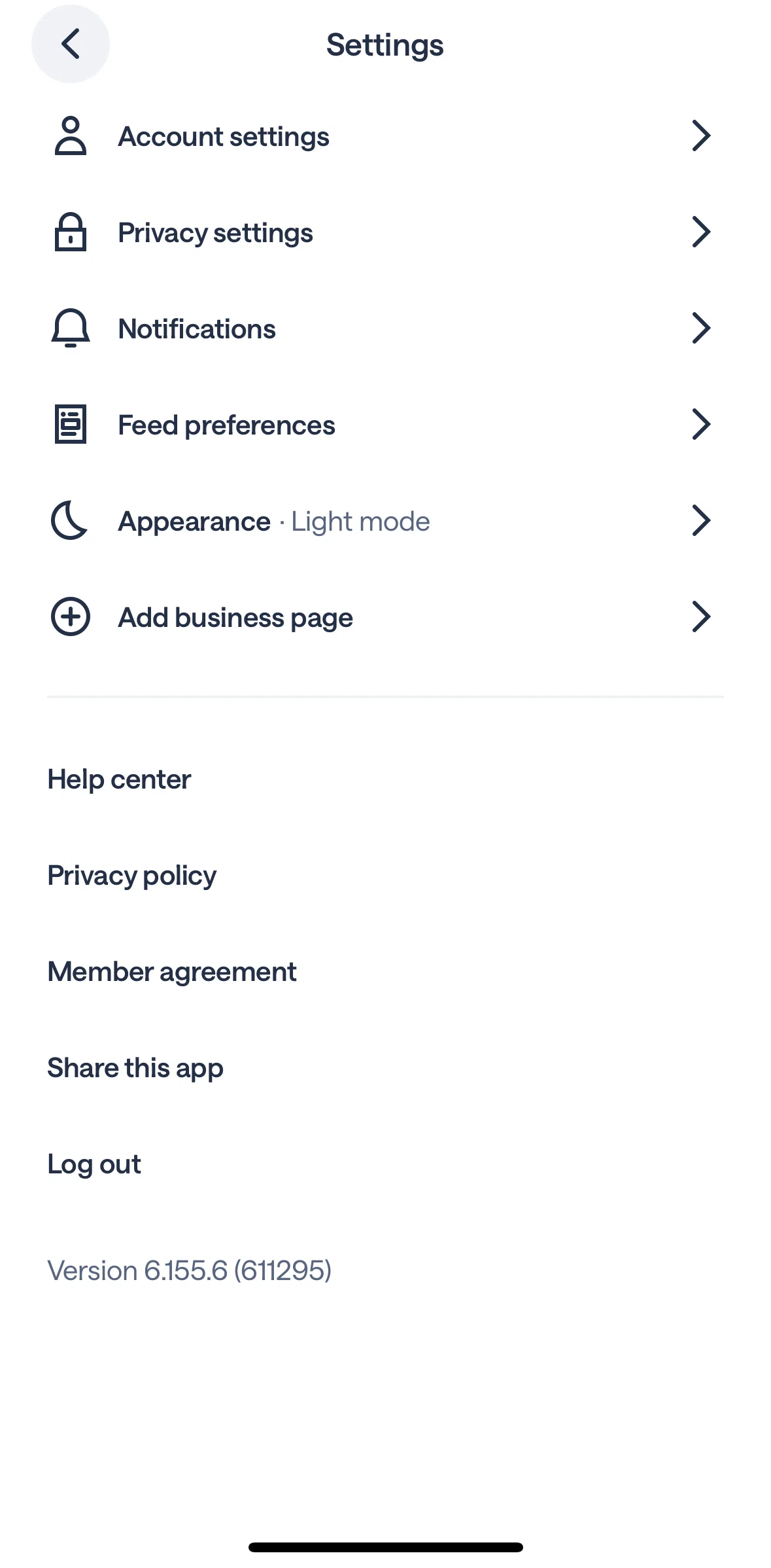 Nextdoor Screen screen in the Switching to dark mode flow