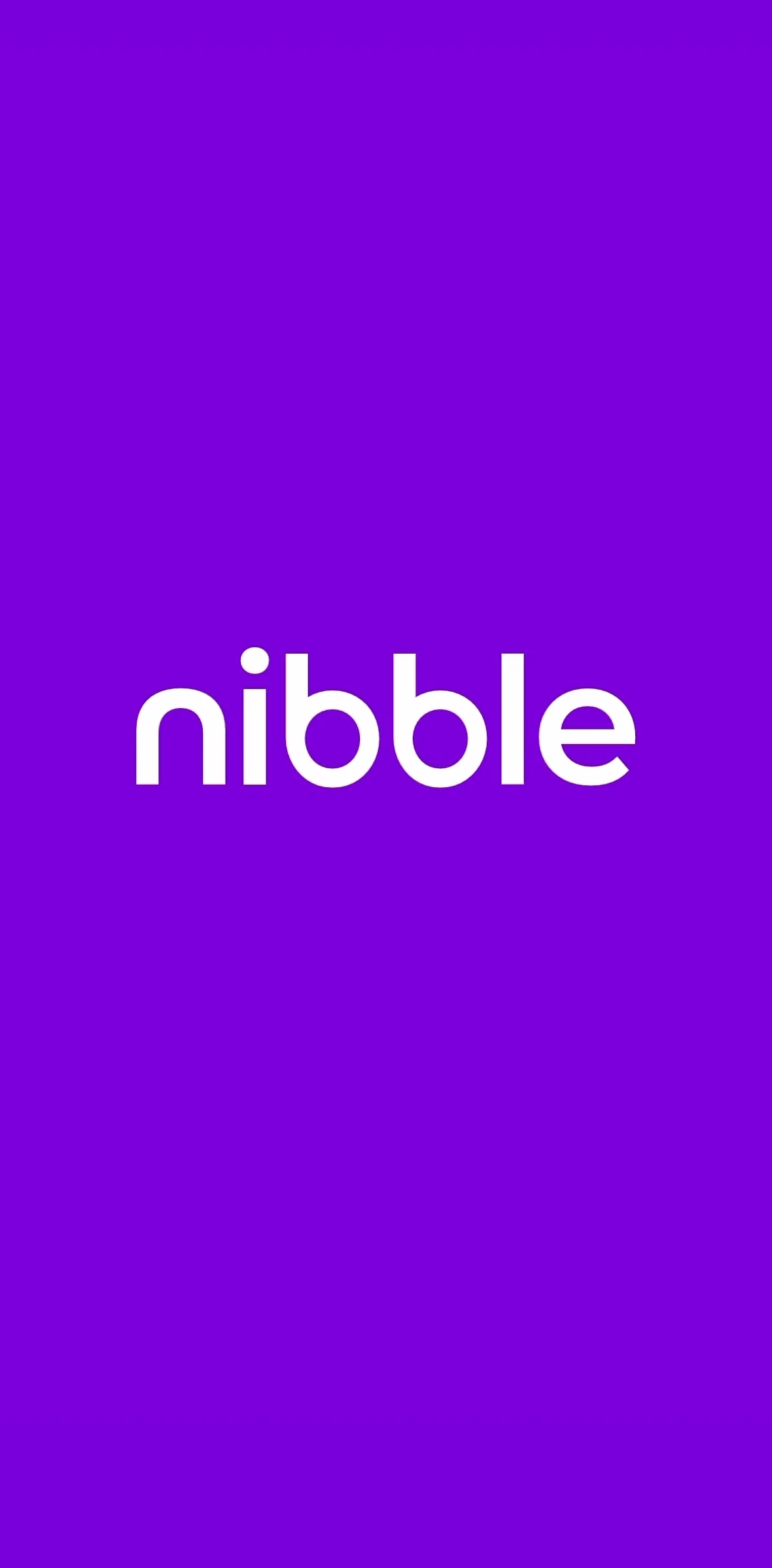 Nibble Screen screen in the Onboarding flow