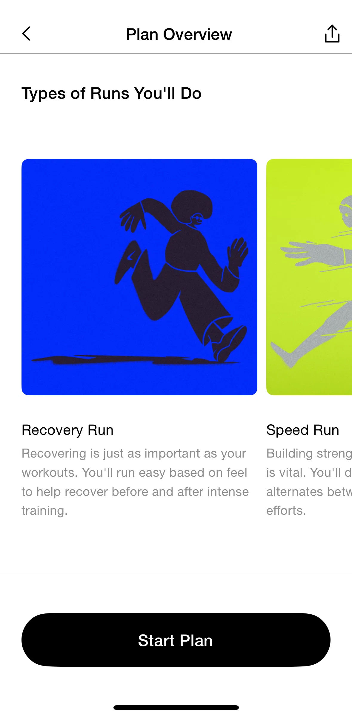Nike Run Club Screen screen in the Run information flow