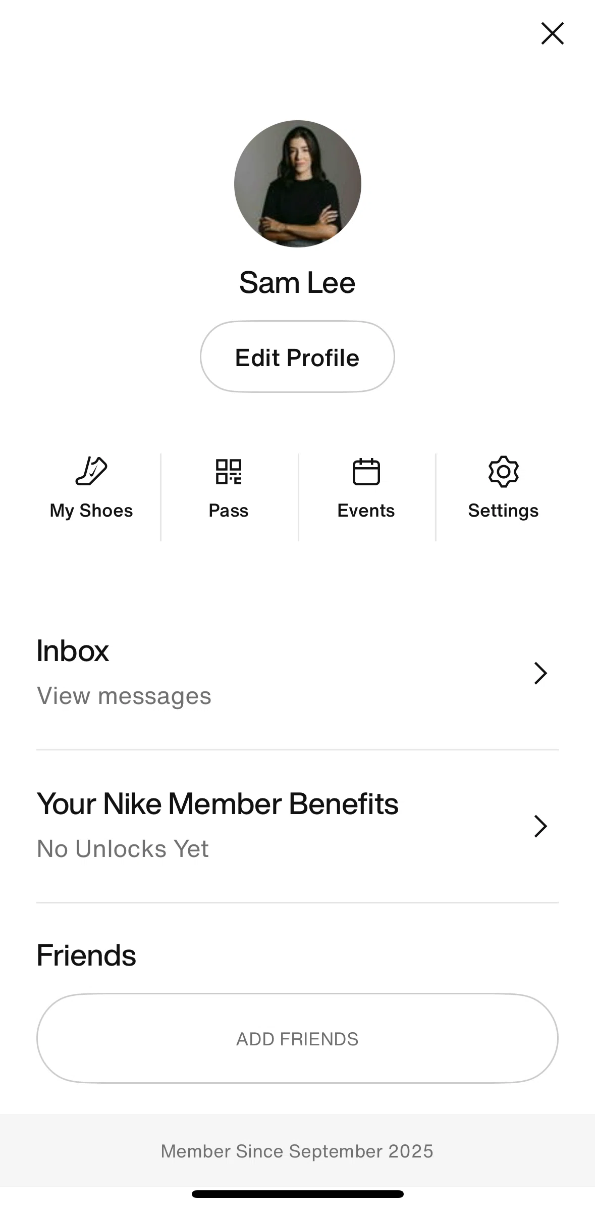 Nike Run Club Screen screen in the Shoes flow