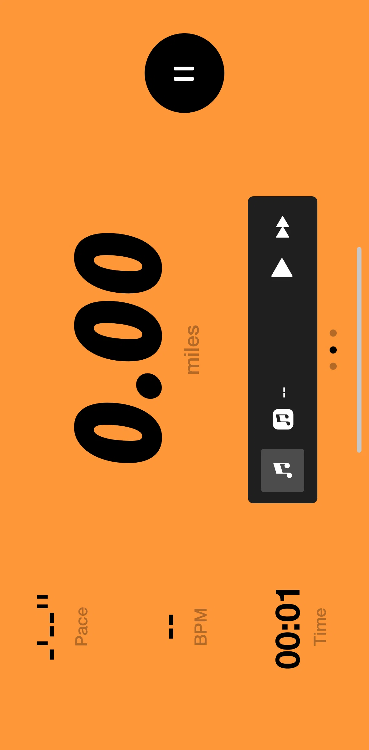 Nike Run Club Screen screen in the Splits flow