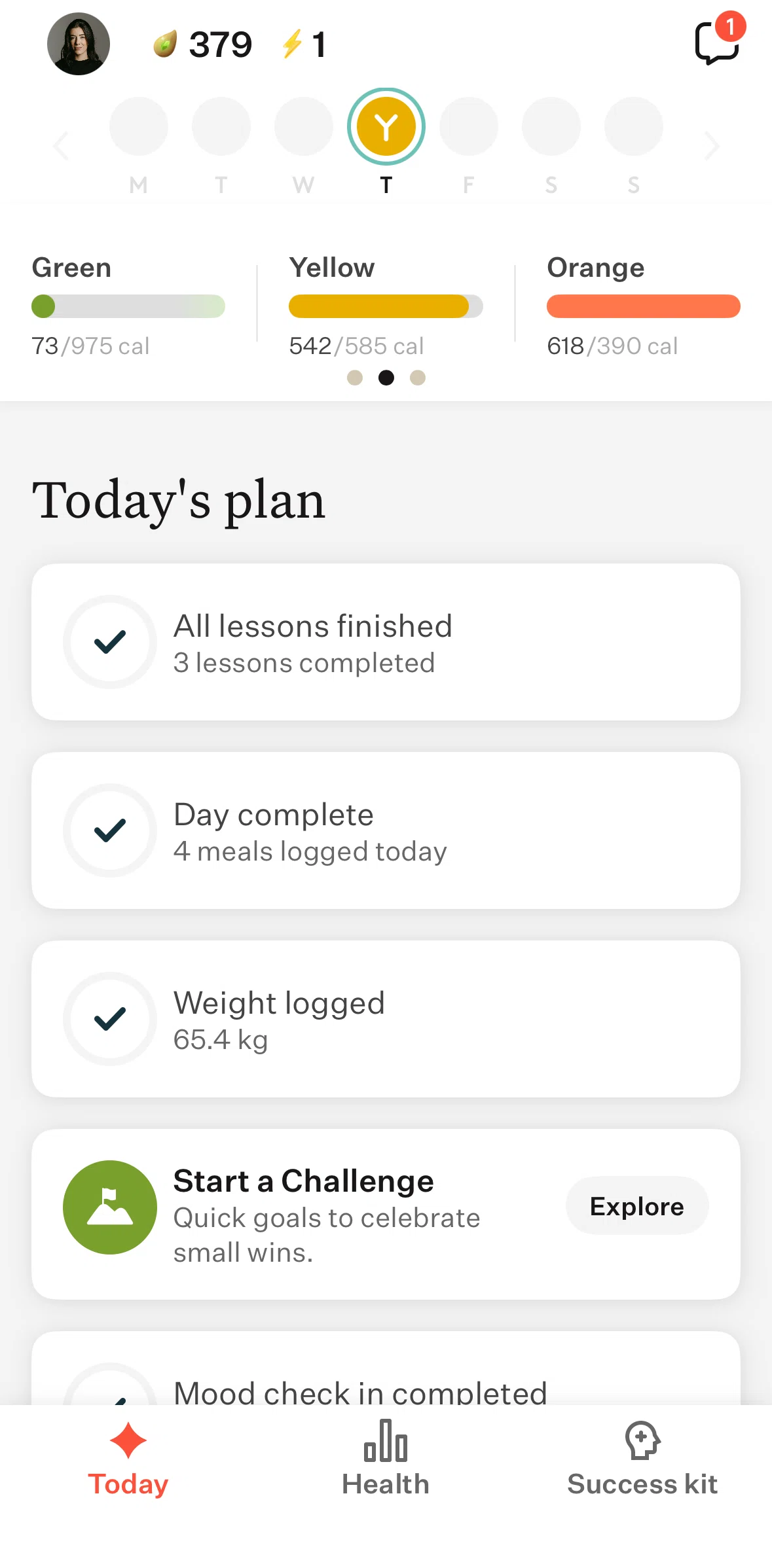 Noom Screen screen in the Food analysis flow