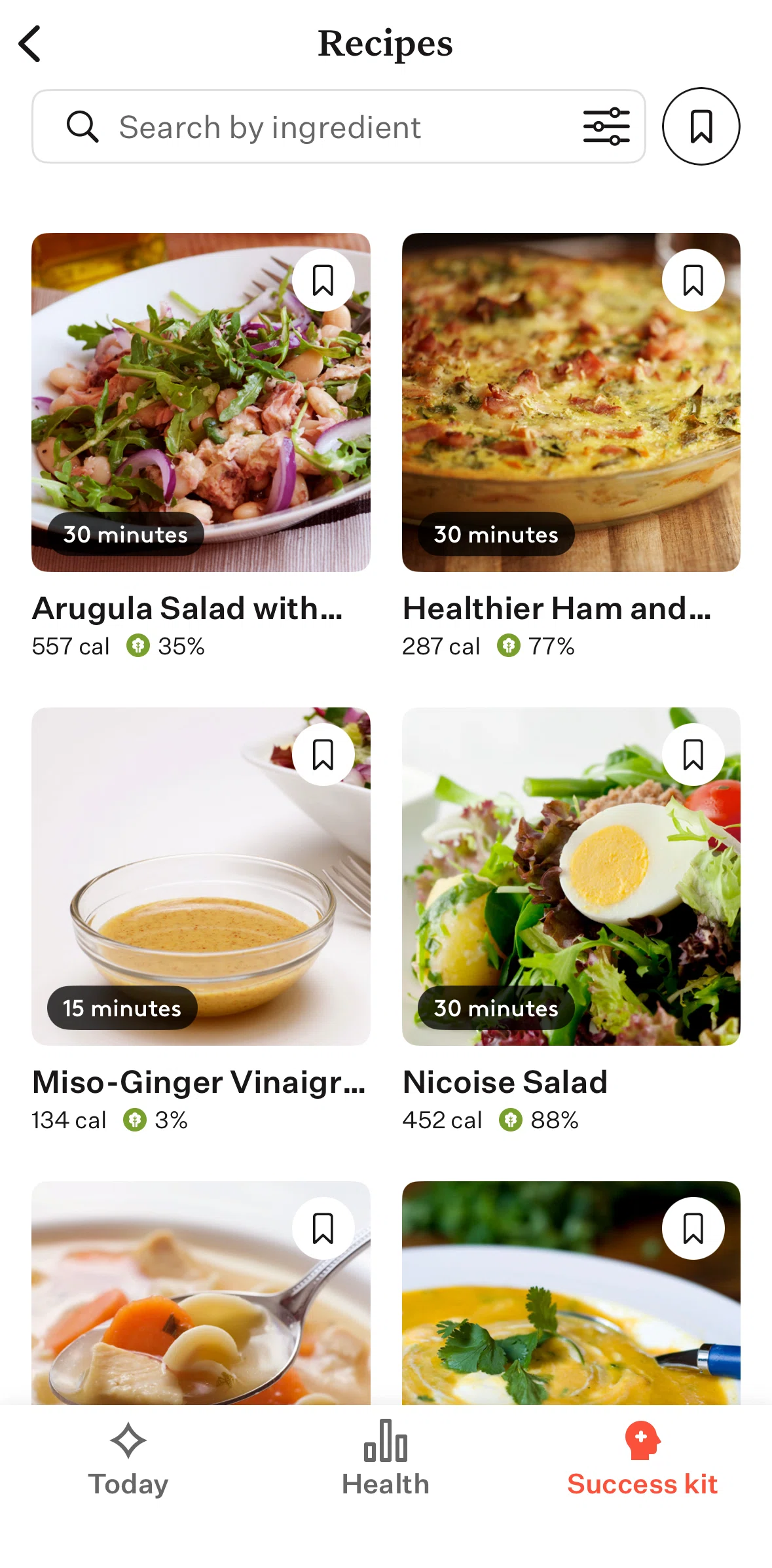Noom Screen screen in the Recipe detail flow