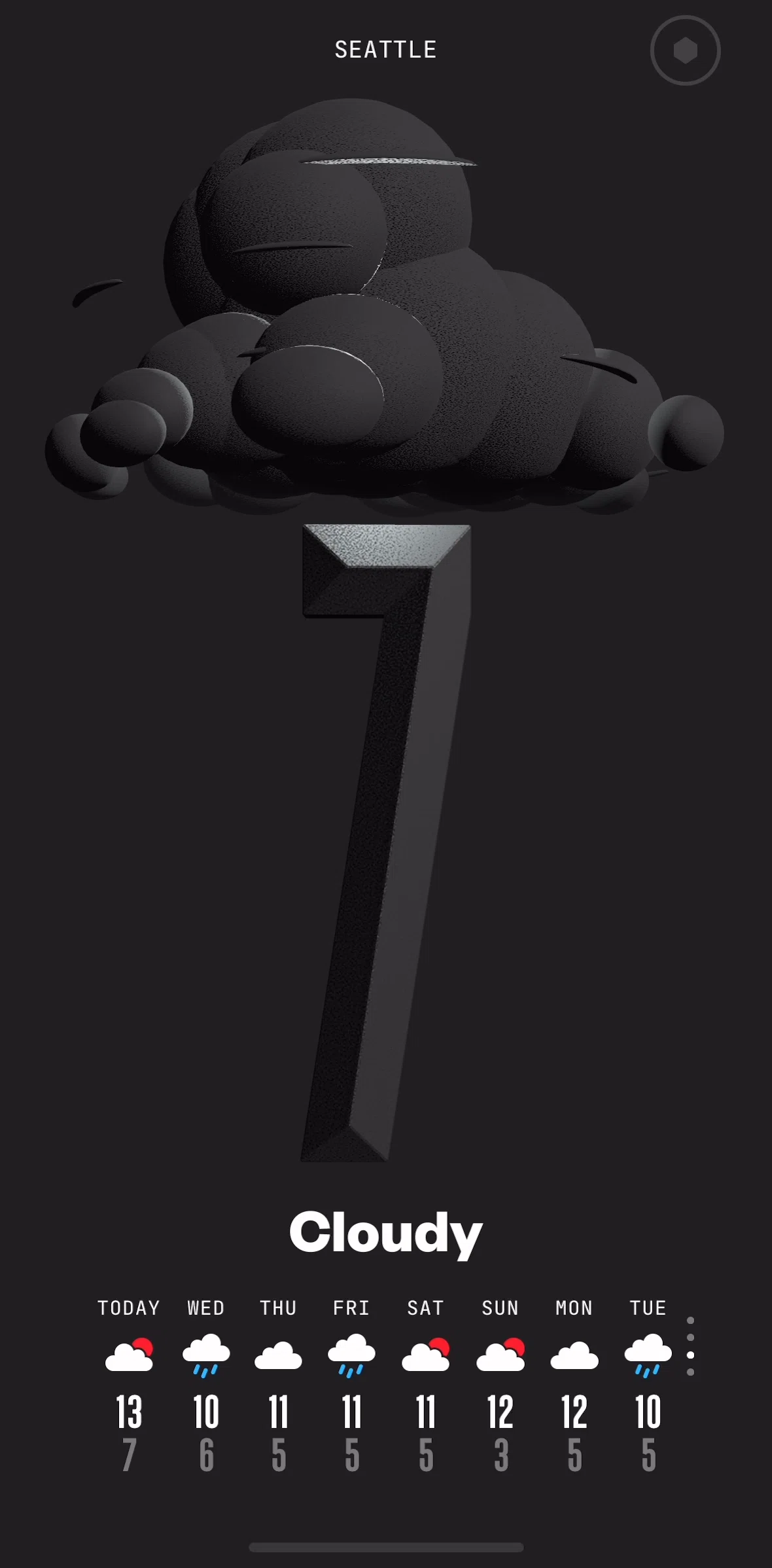 (Not Boring) Weather Screen screen in the App walkthrough flow