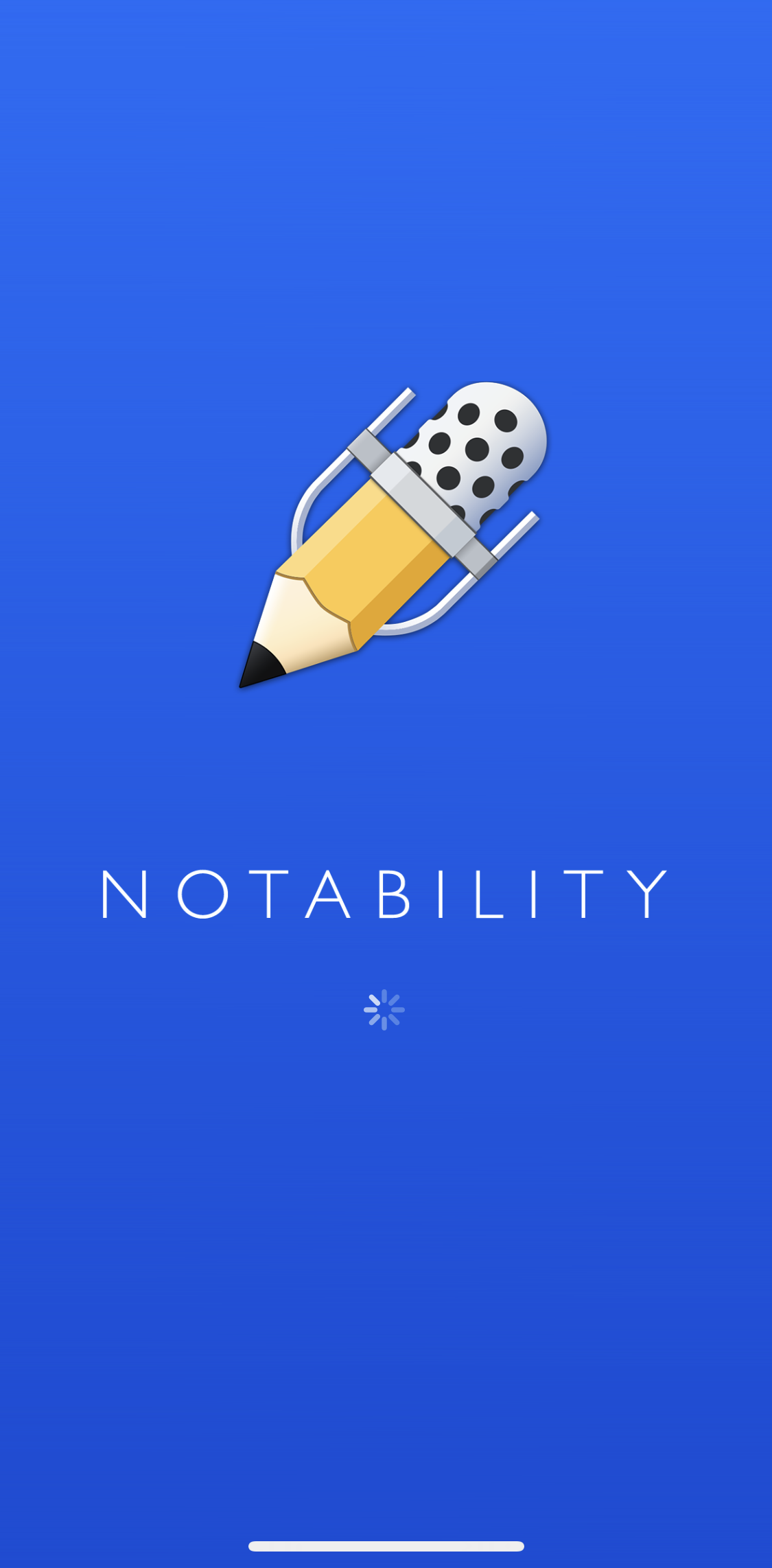 Notability Splash screen screen in the General Browsing flow