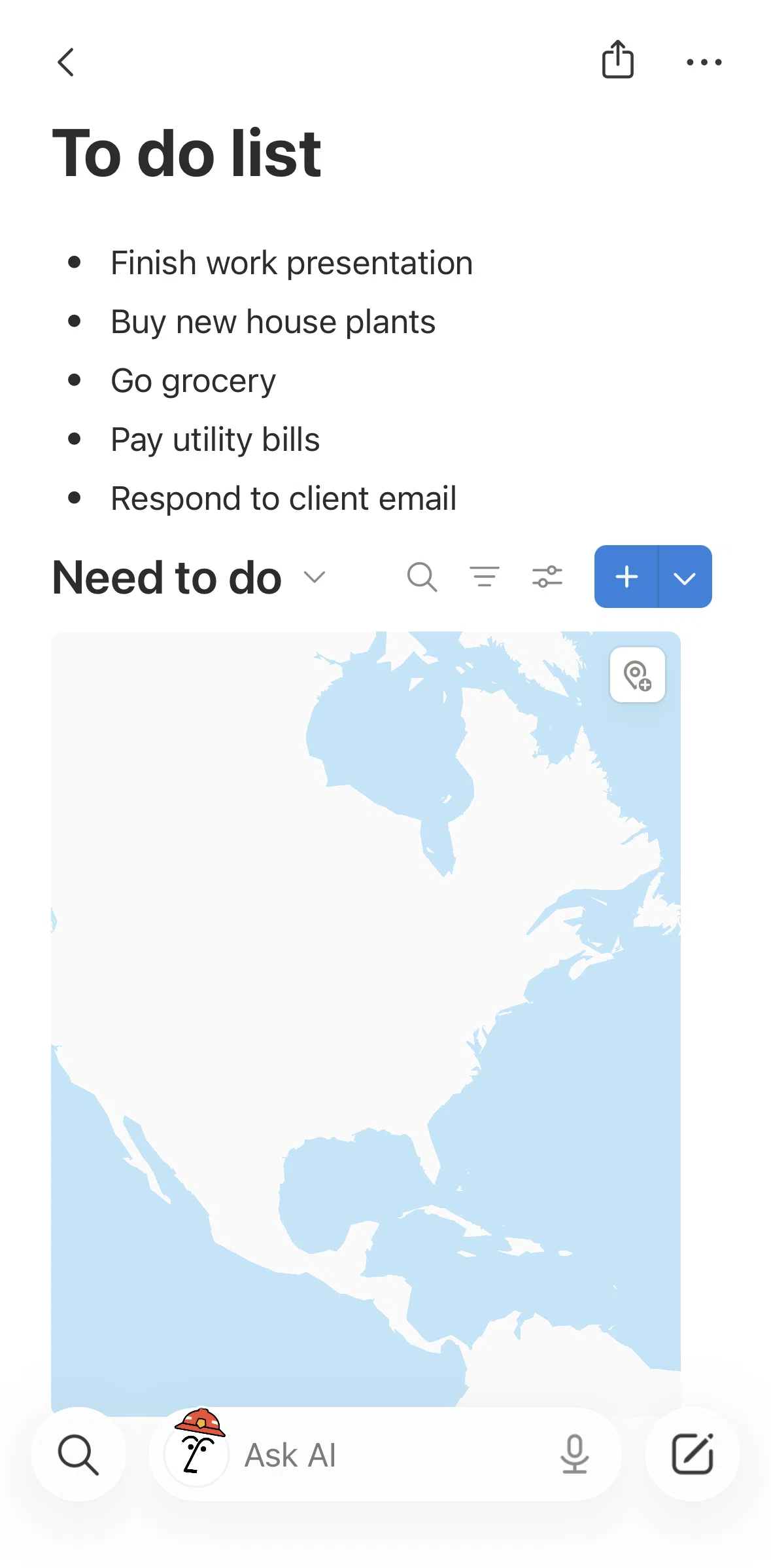 Notion Screen screen in the Adding a location flow