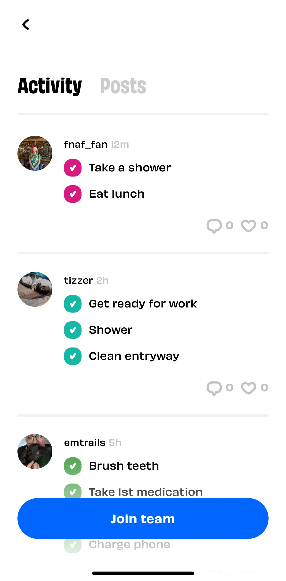 Numo Screen screen in the Activity detail flow