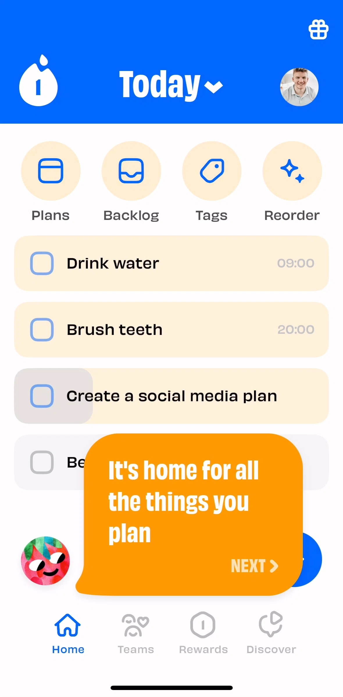 Numo Screen screen in the App walkthrough flow