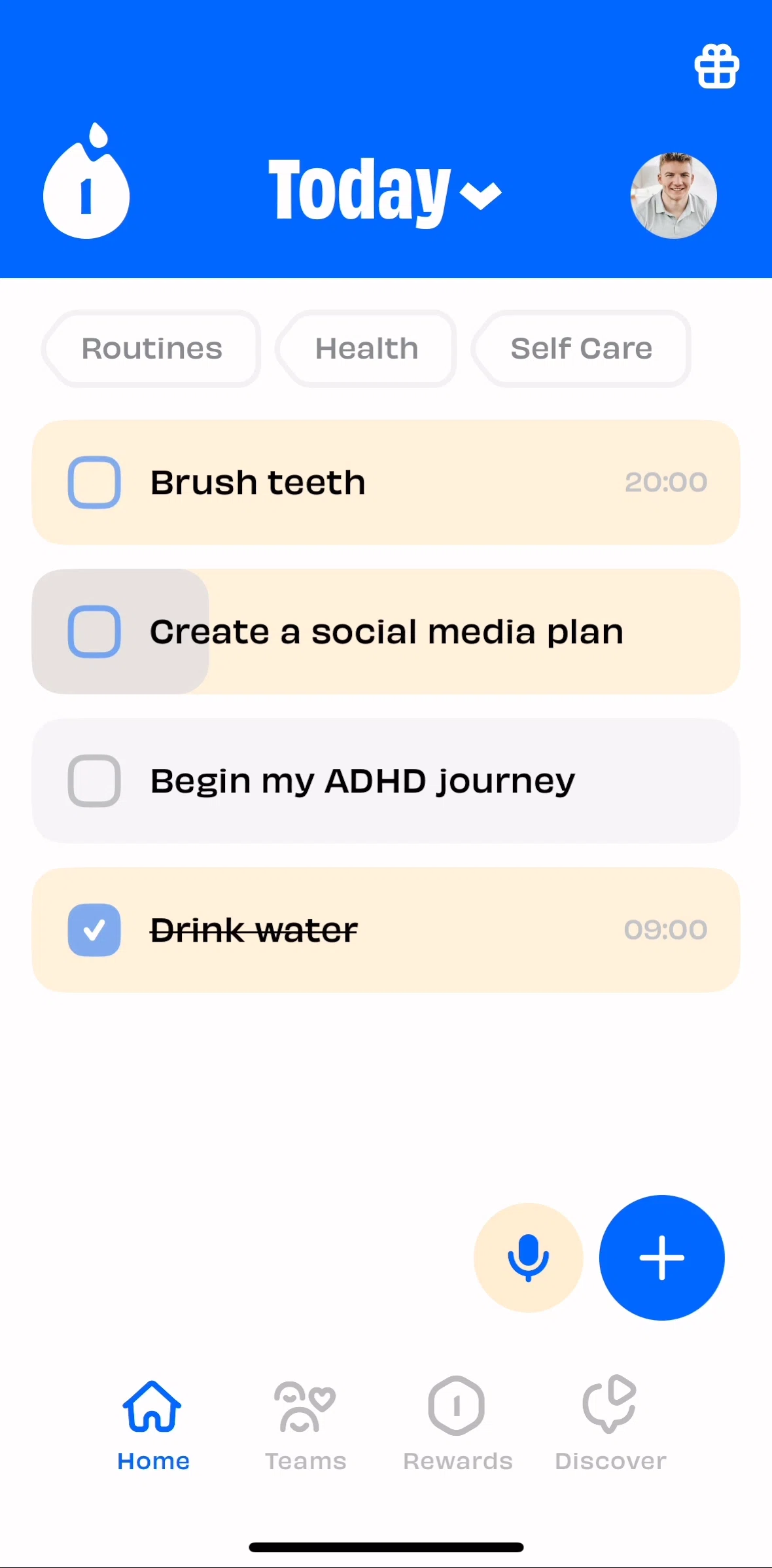 Numo Screen screen in the Creating a task flow