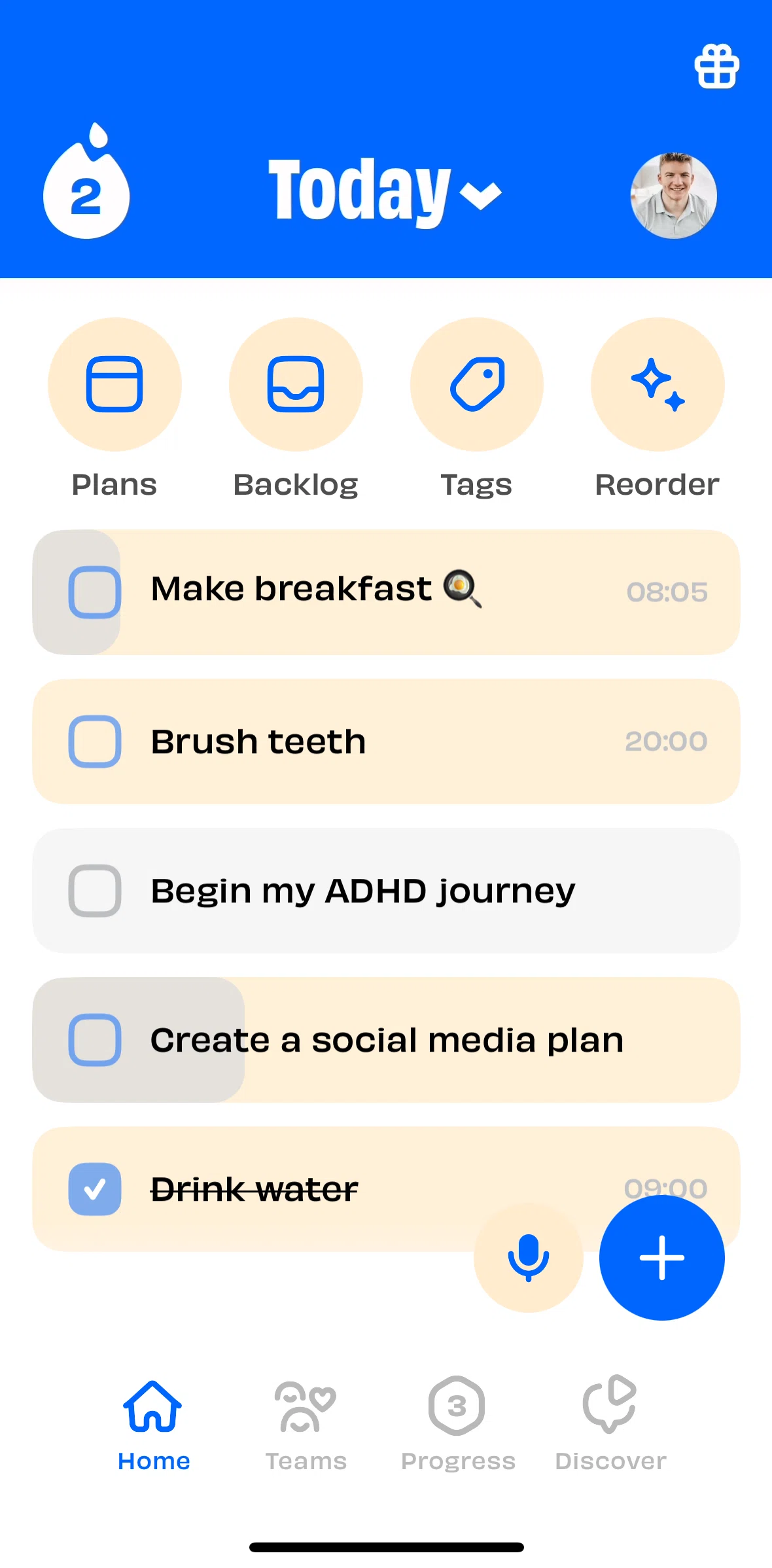 Numo Screen screen in the Plan flow