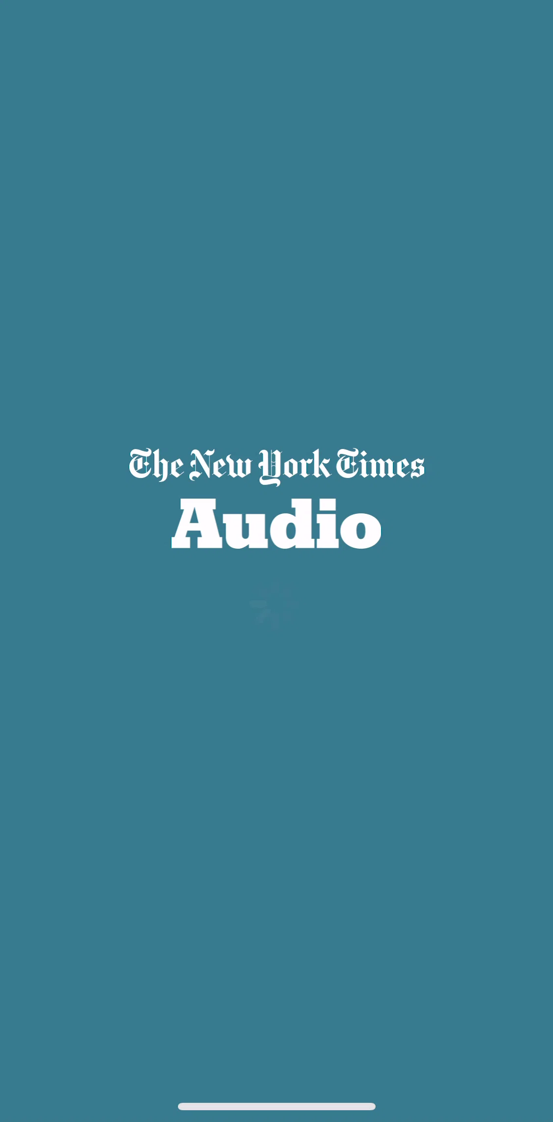 NYT Audio Screen screen in the Onboarding flow