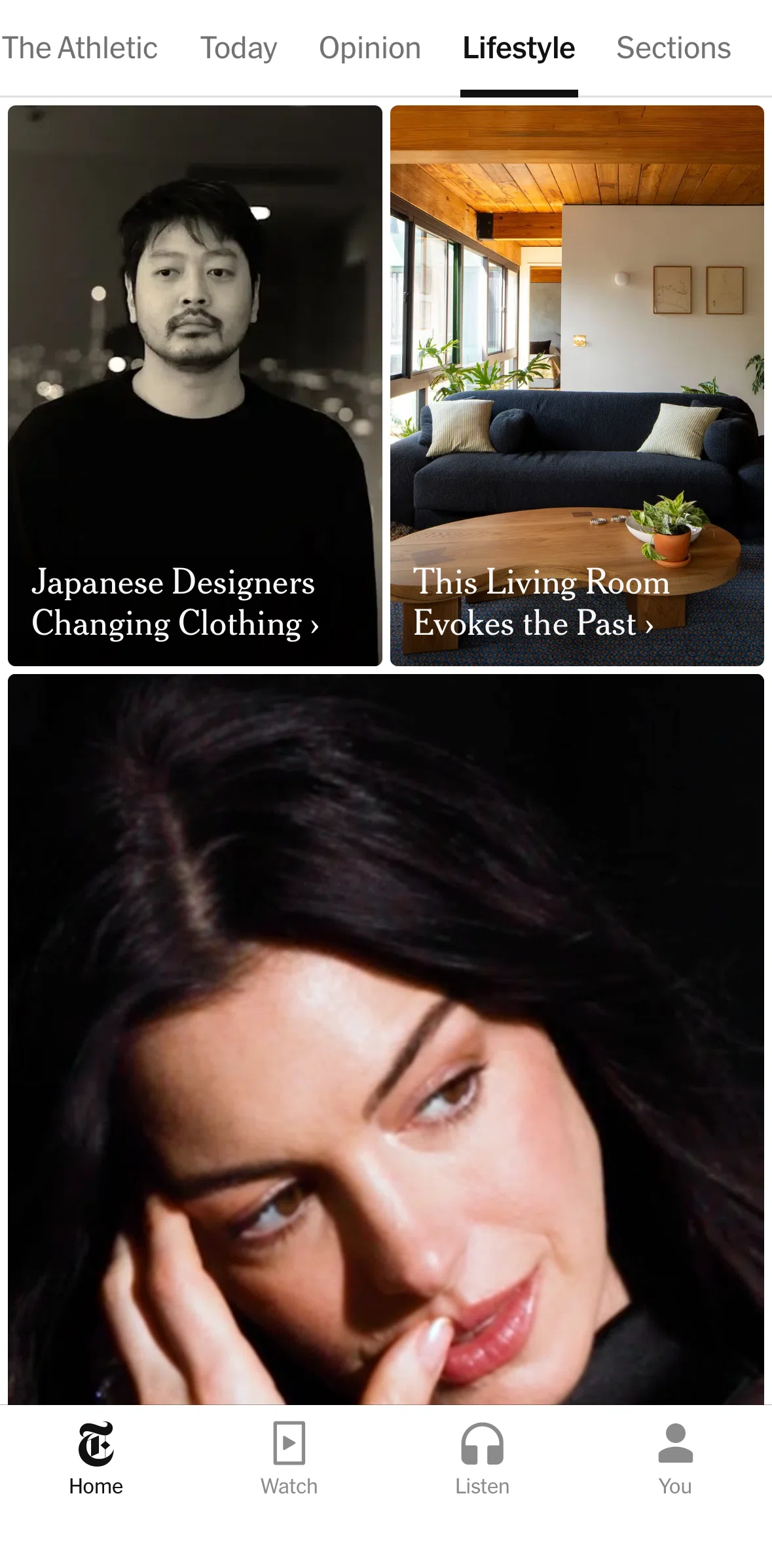 NYTimes Screen screen in the Lifestyle flow