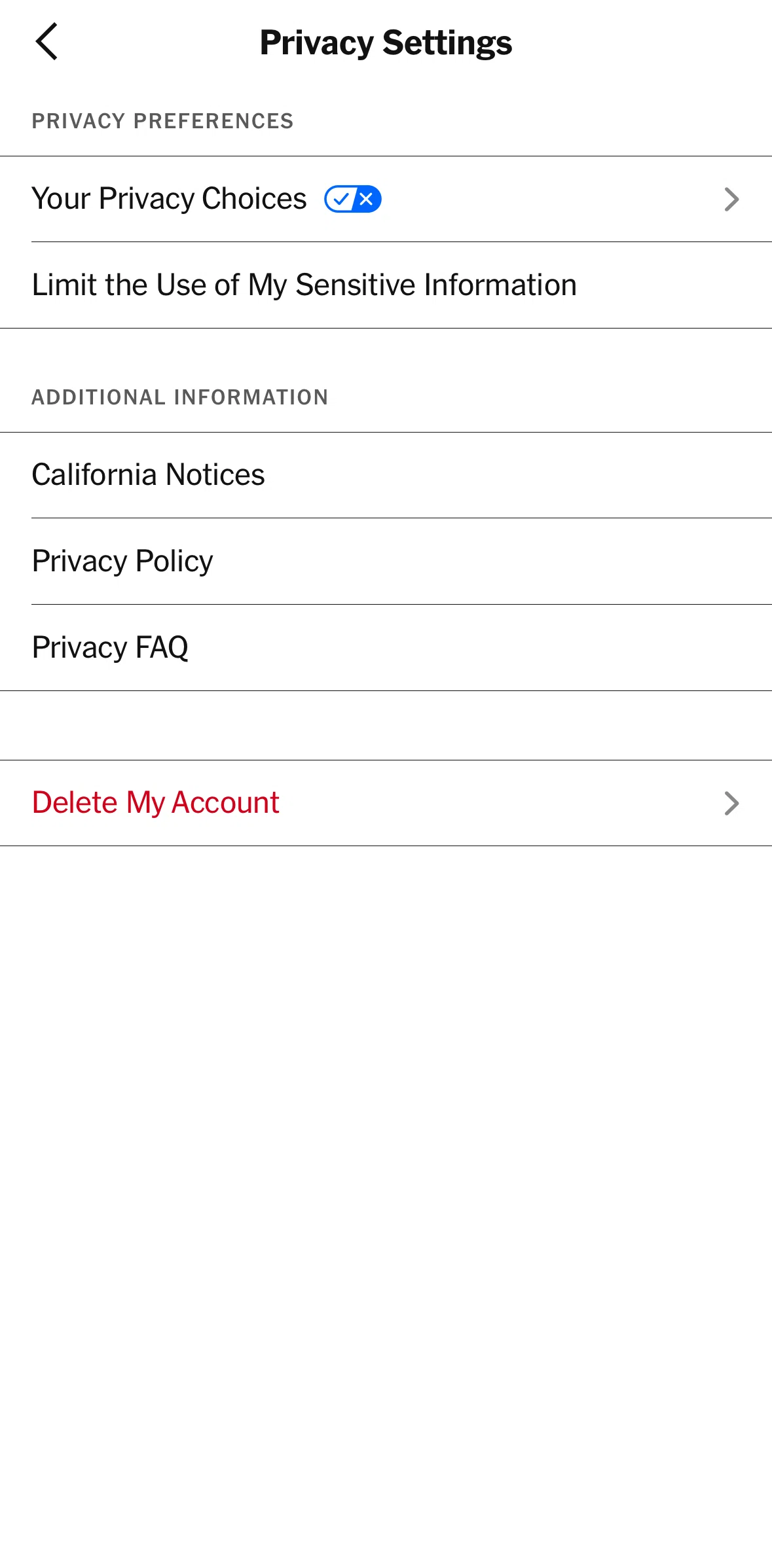 NYTimes Screen screen in the Opting out of app tracking flow