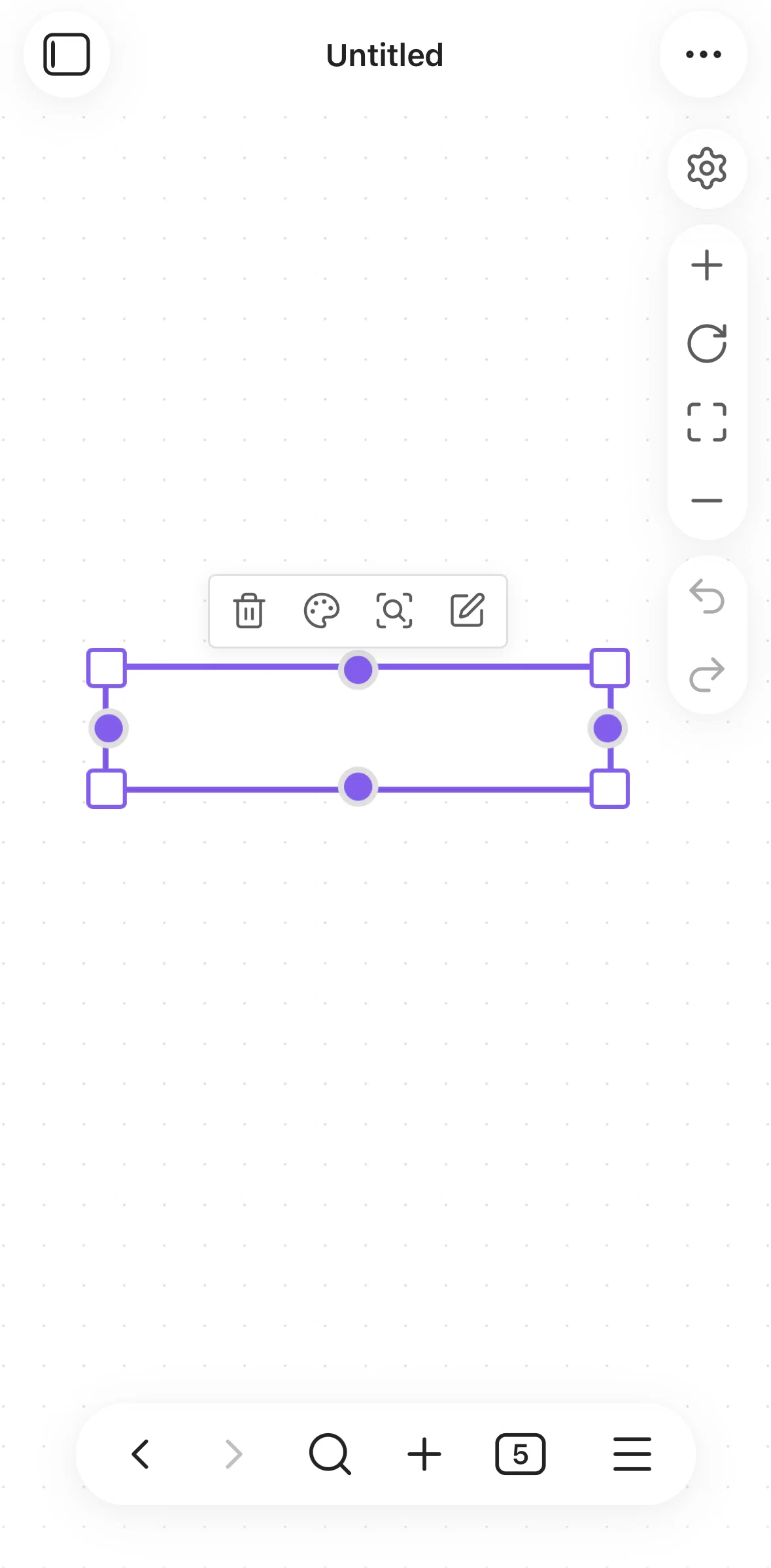 Obsidian Screen screen in the Adding text flow