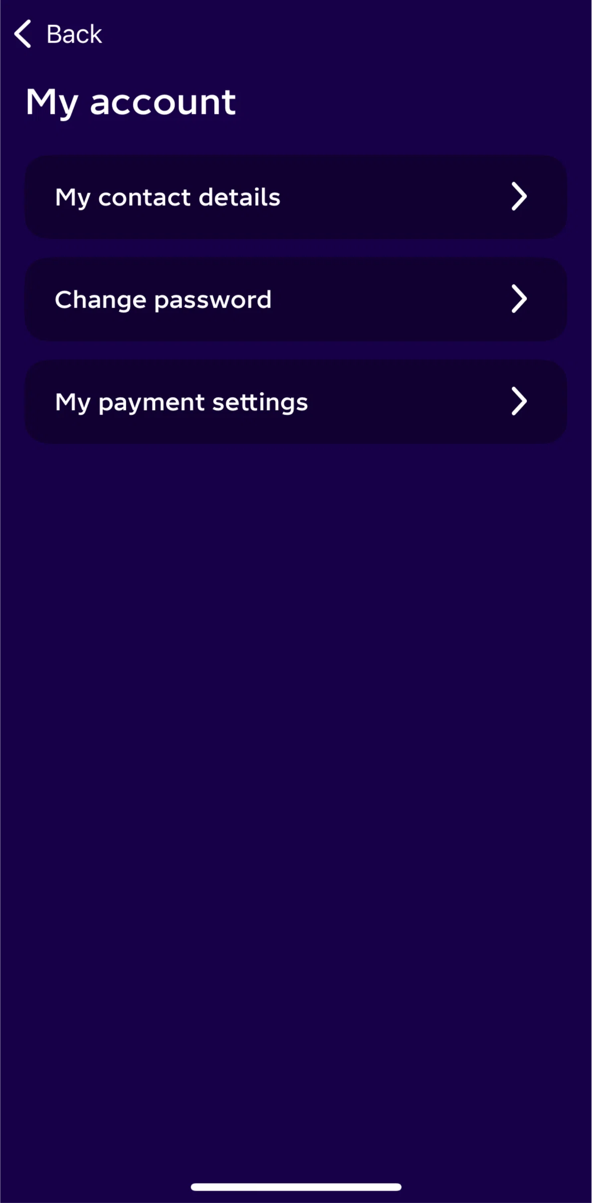 Octopus Energy Screen screen in the Editing contact details flow
