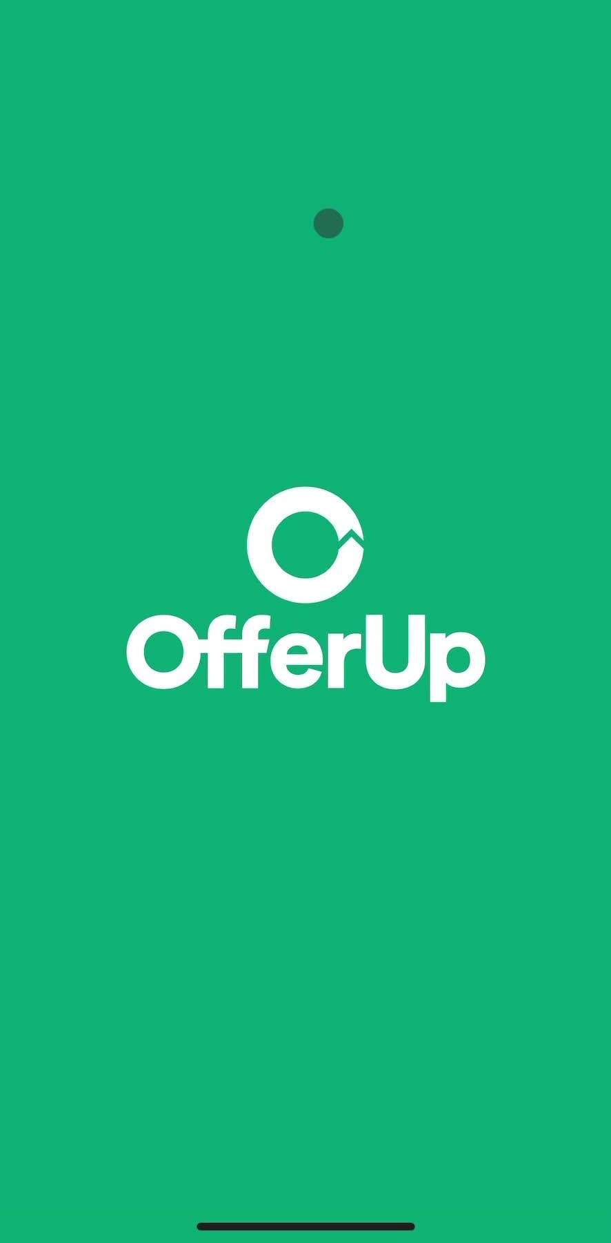 Offer Up Splash screen screen in the Onboarding flow