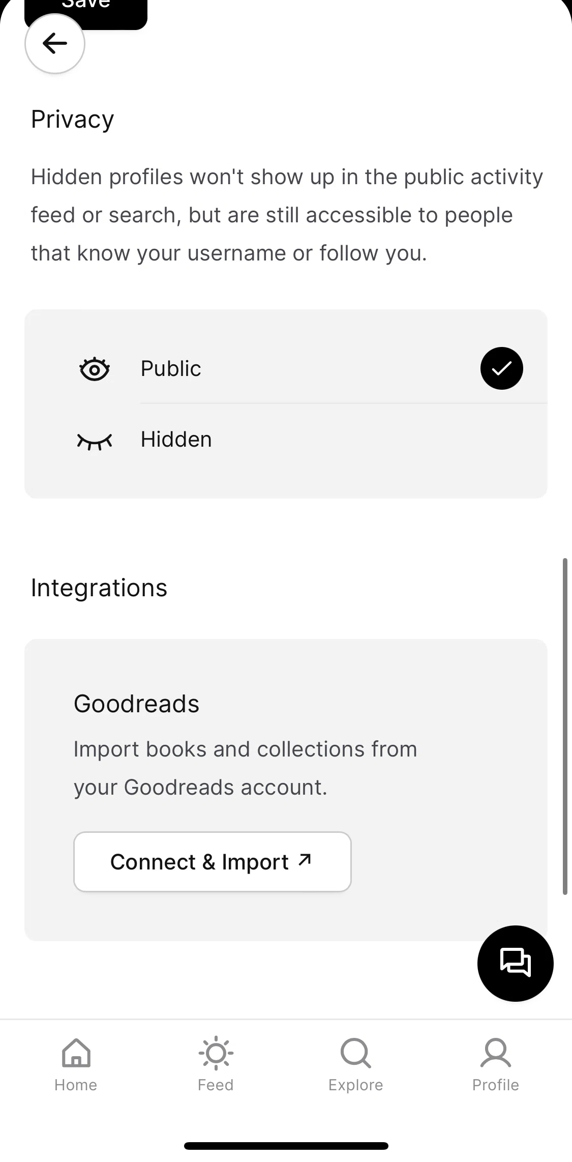Oku Screen screen in the Integrations flow