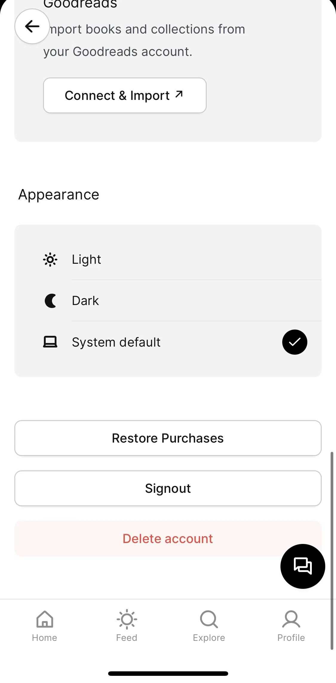 Oku Screen screen in the Restoring purchases flow