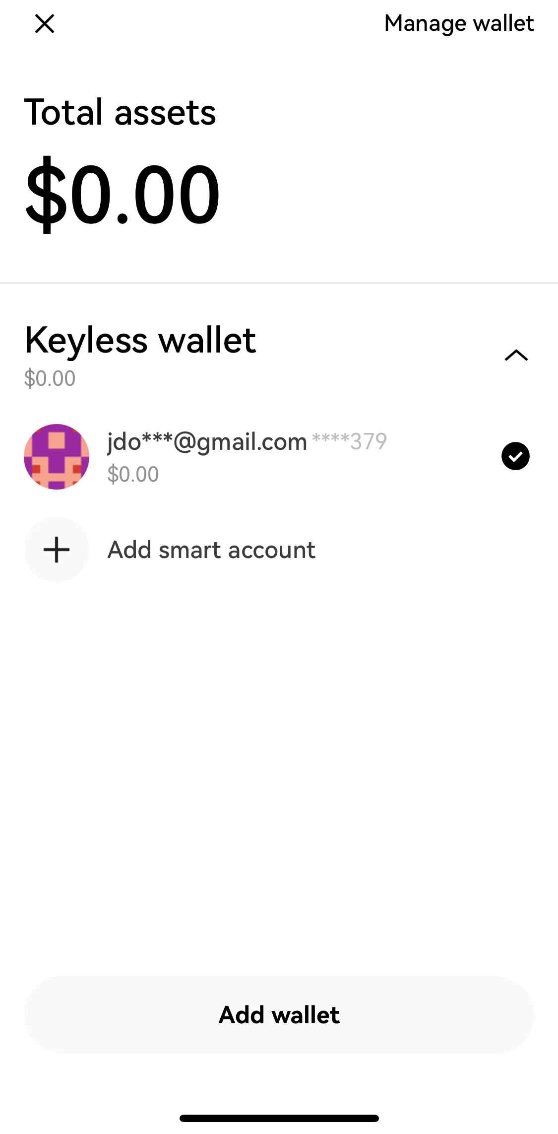 Okx Screen screen in the Adding a wallet flow