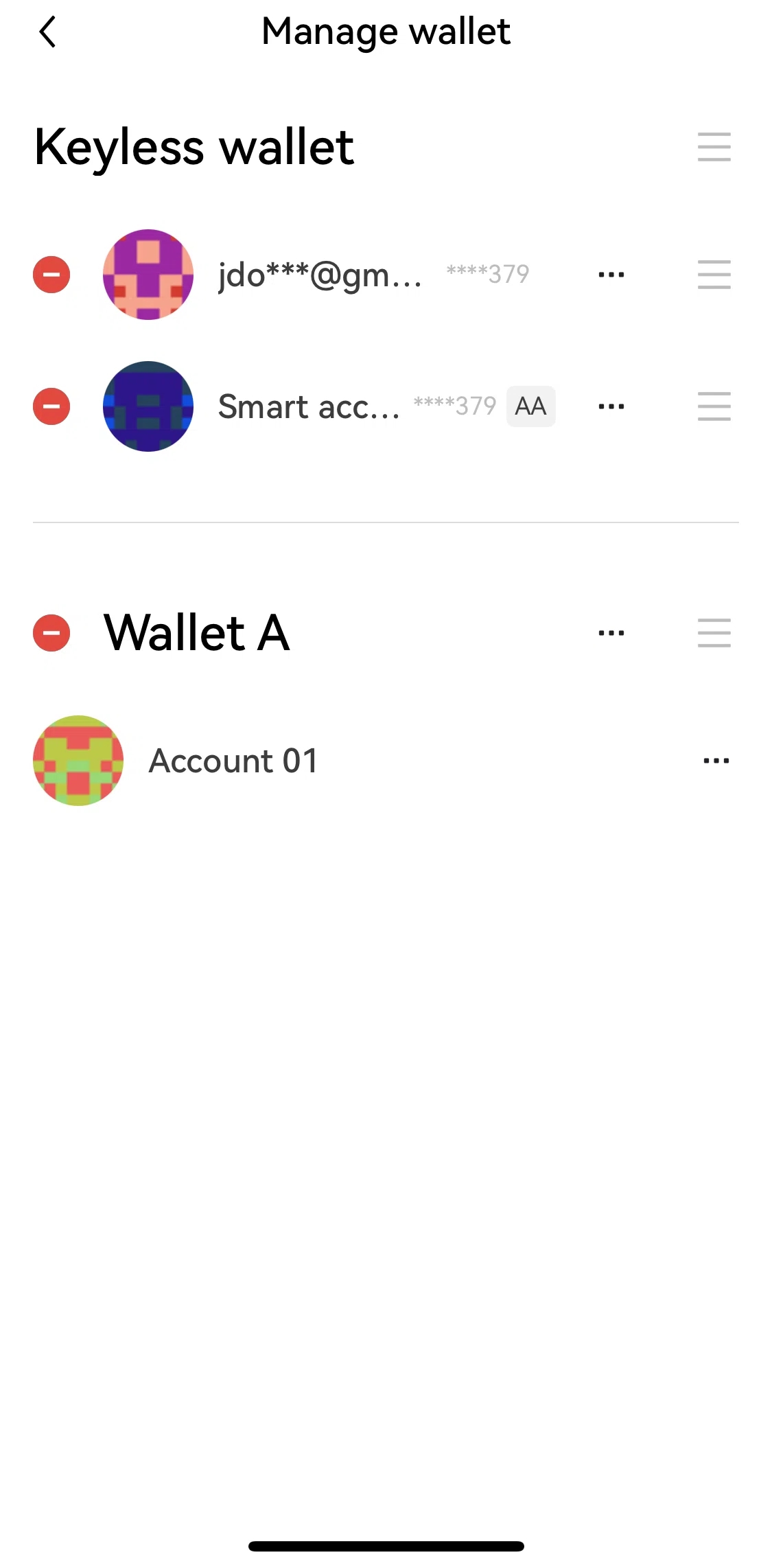 Okx Screen screen in the Deleting a wallet flow